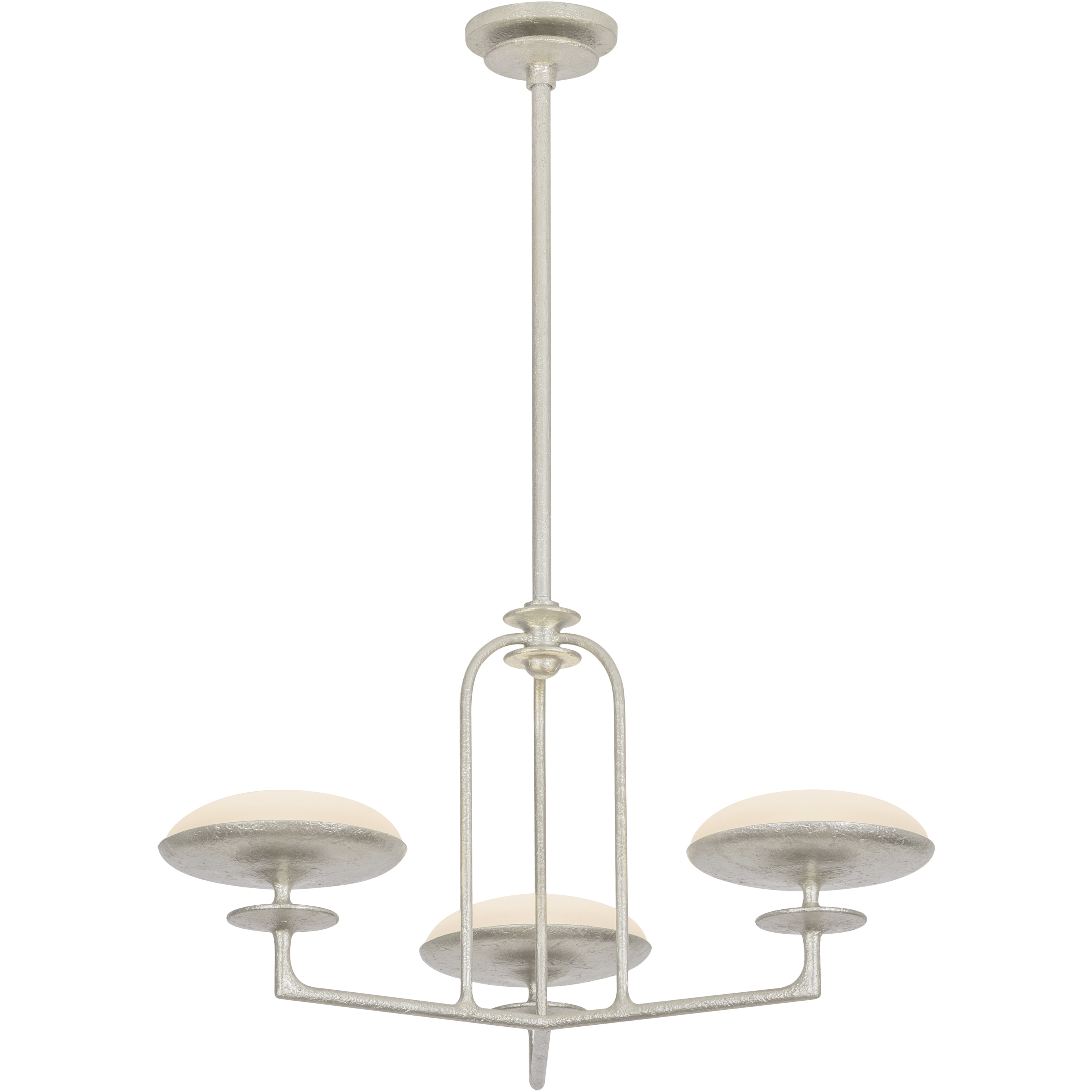 Pacific LED 27.25 inch Warm Silver Leaf Chandelier Ceiling Light