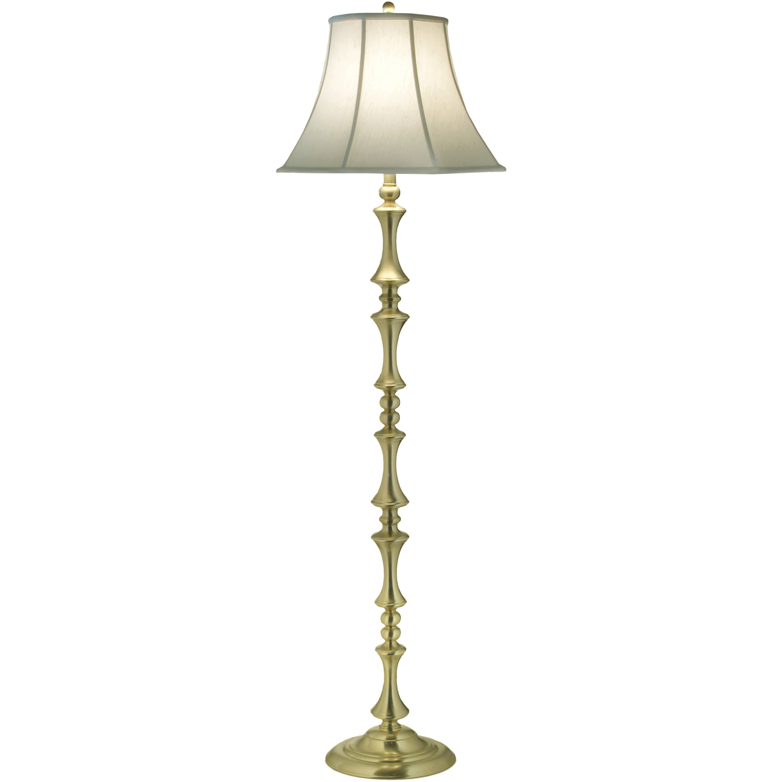 Ellie 64 inch 150 watt Satin Brass Floor Lamp Portable Light