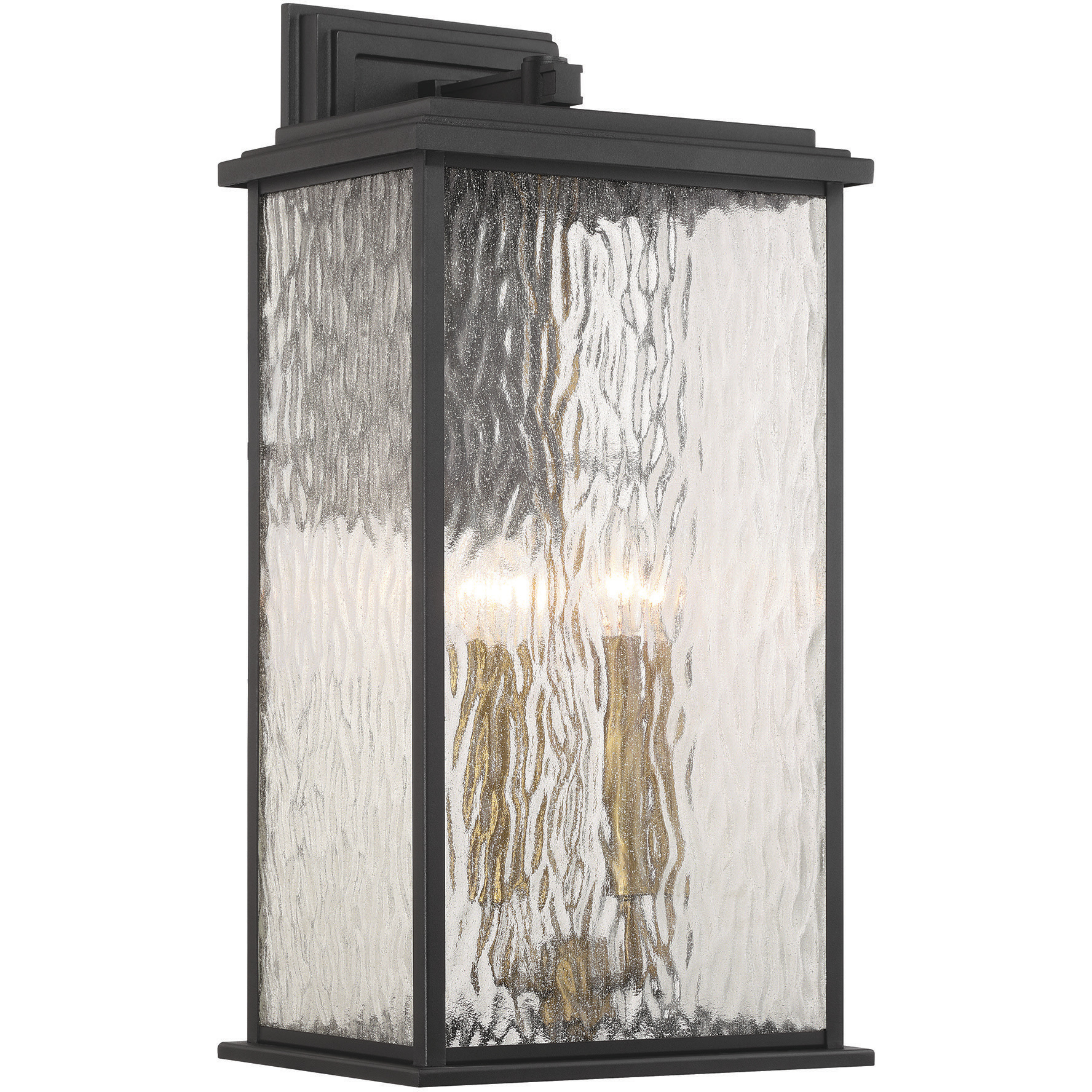 Estate 4 Light 24 inch Black and Brass Outdoor Wall Sconce
