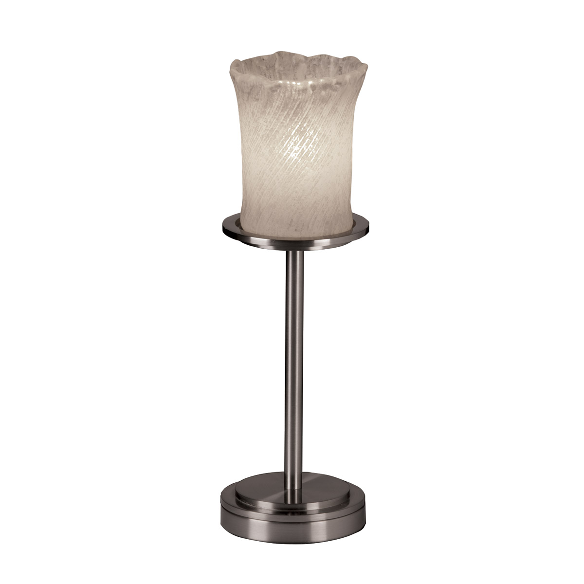 Veneto Luce 16 inch 9.00 watt Brushed Nickel Table-Lamp Portable Light, Dakota