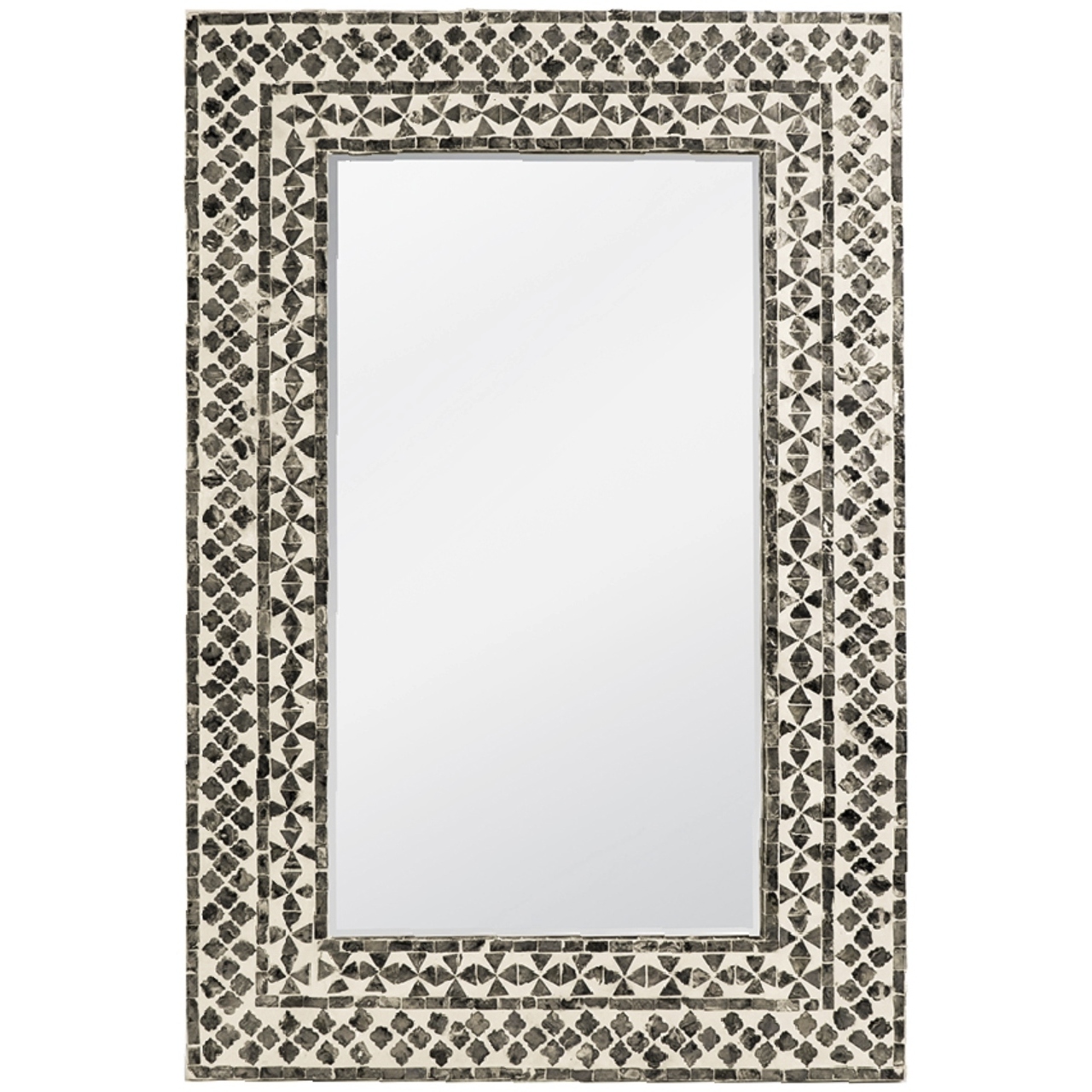 Anita 35.8 X 24 inch Black and White Wall Mirror, Rectangular