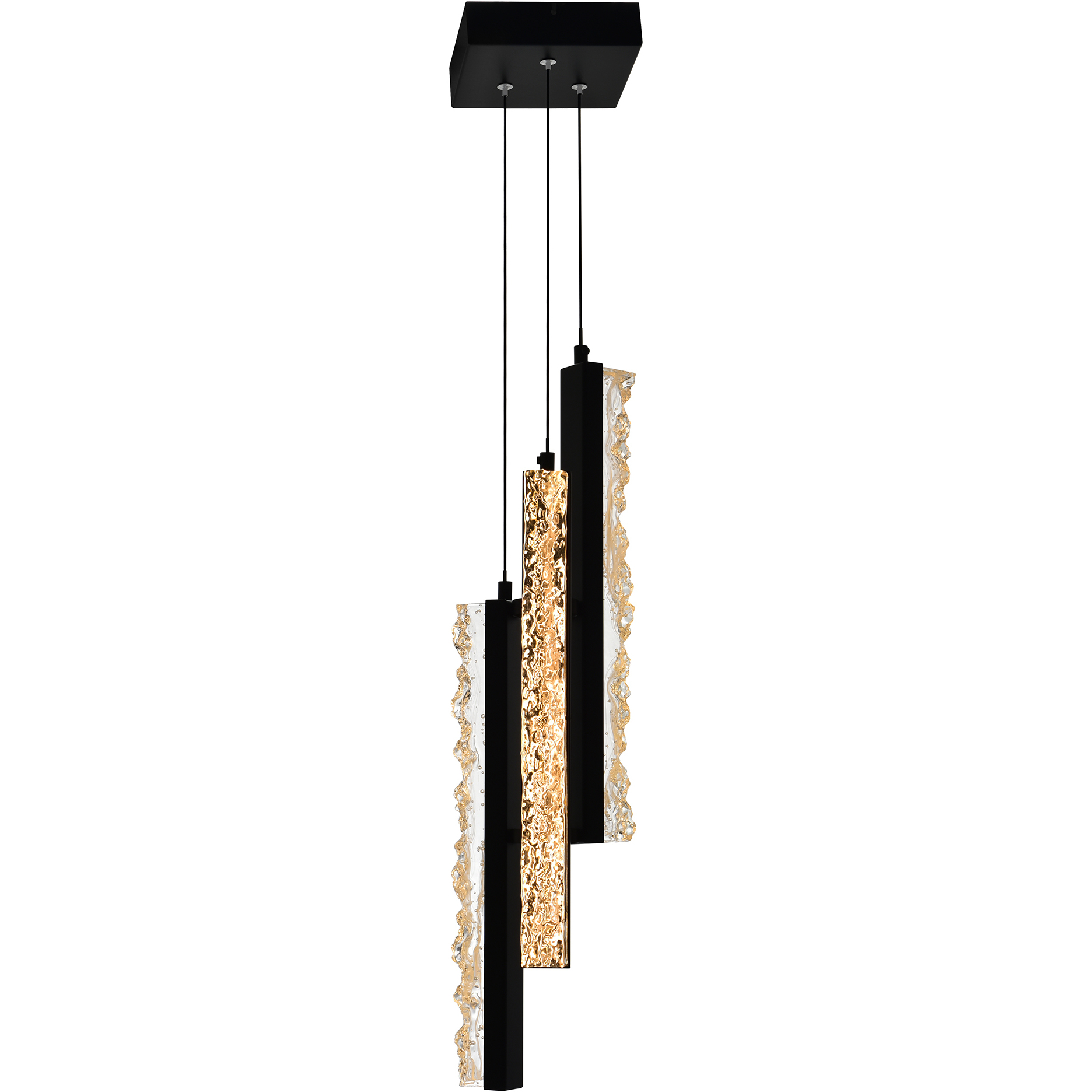 Stagger LED Black Mini Pendant Ceiling Light