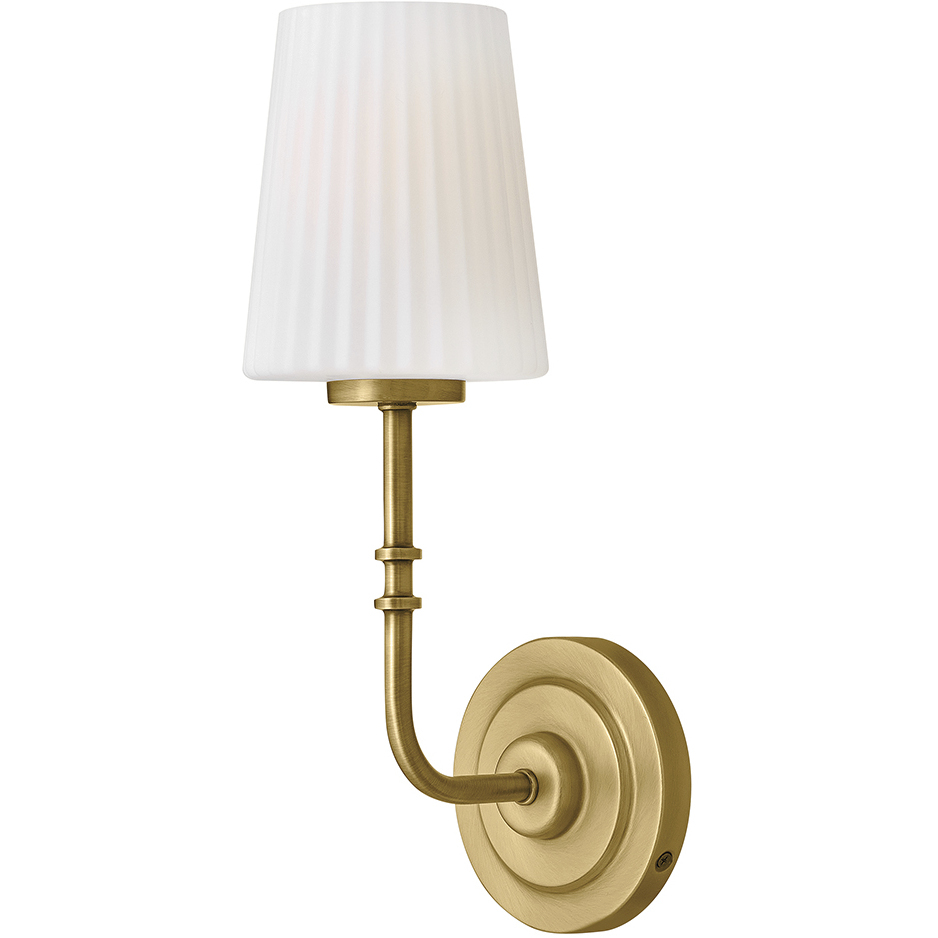 McKenna 1 Light 6.75 inch Lacquered Brass Bath Sconce Wall Light, Medium