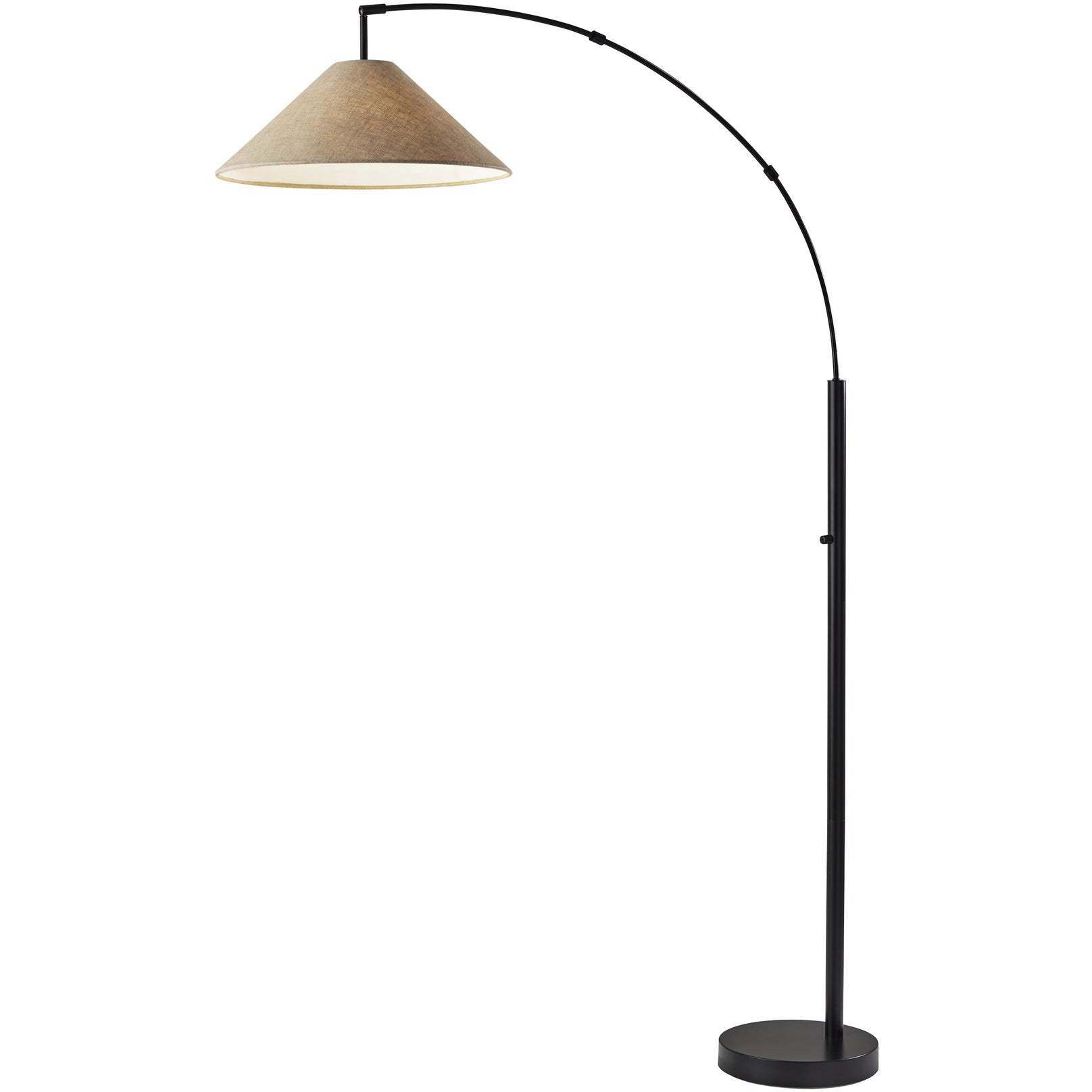 Braxton 76 inch 100.00 watt Dark Bronze Arc Floor Lamp Portable Light in Antique Bronze