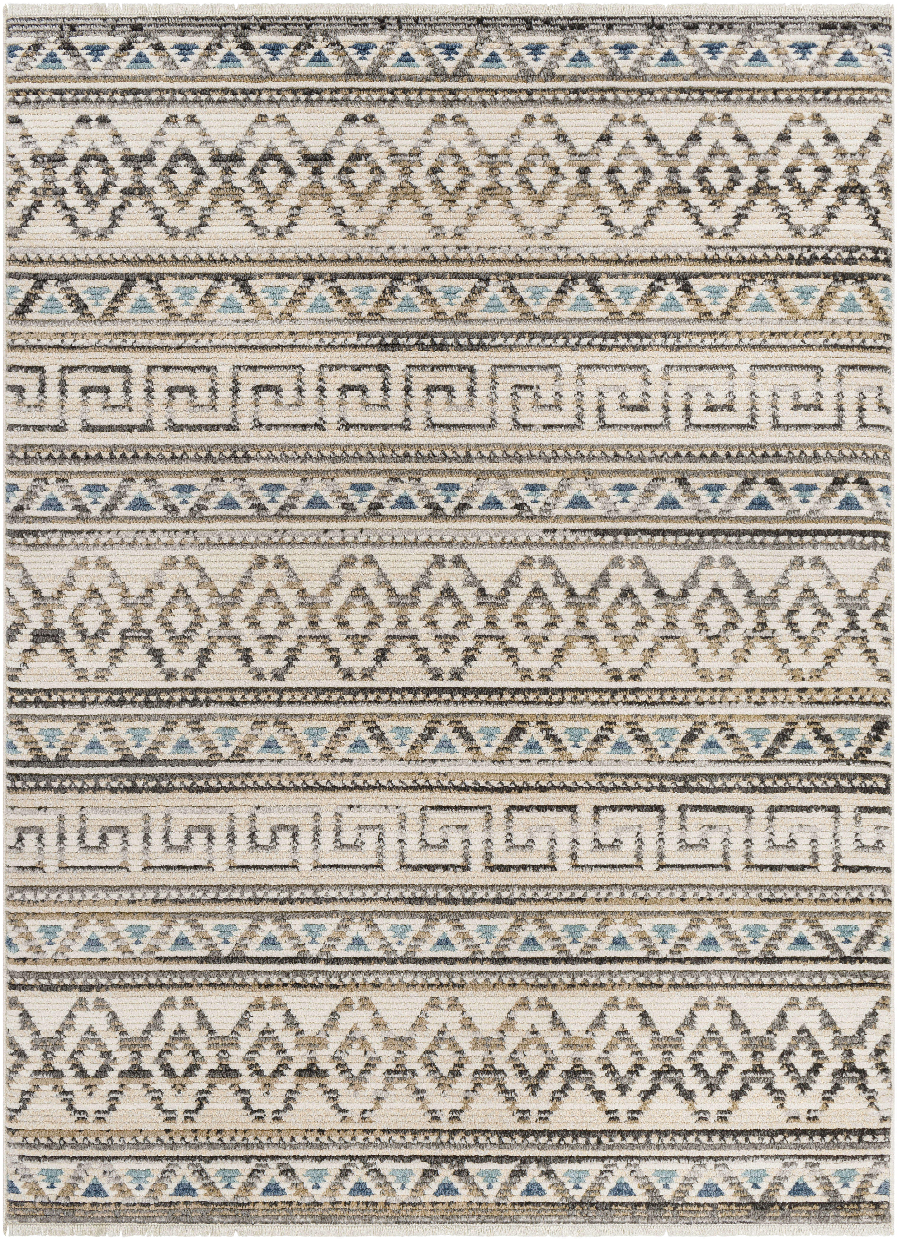 Calico 91 X 63 inch Light Grey Rug, Rectangle