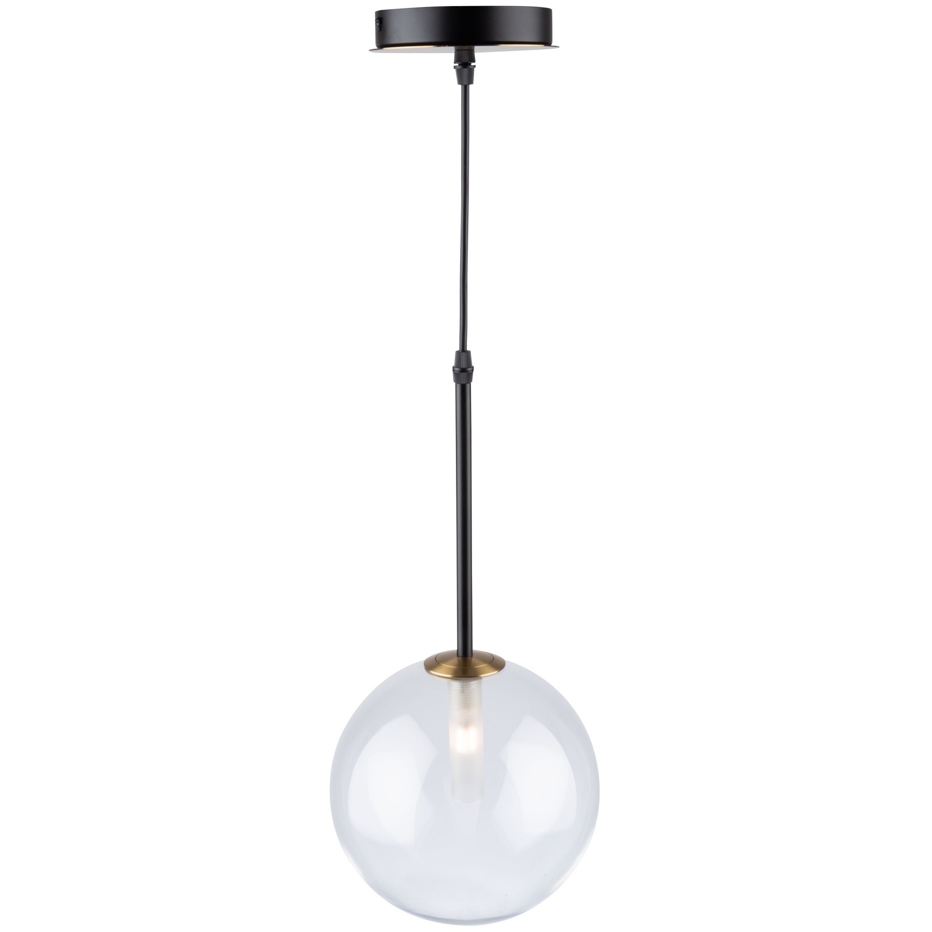 Aurelia 1 Light 8 inch Matte Black and Brass Pendant Ceiling Light