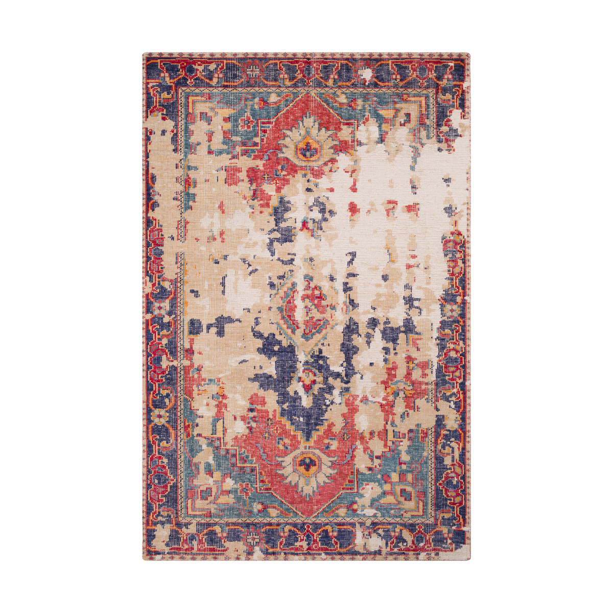 Hoboken 156 X 108 inch Brick/Navy/Bright Red/Wheat/Teal/Mustard Rugs, Rectangle