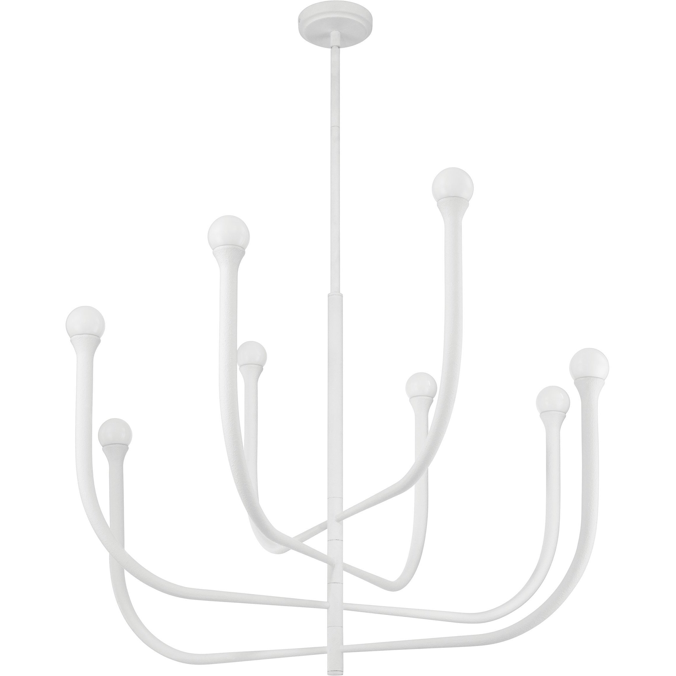 Dahlia LED 36 inch Plaster White Chandelier Ceiling Light