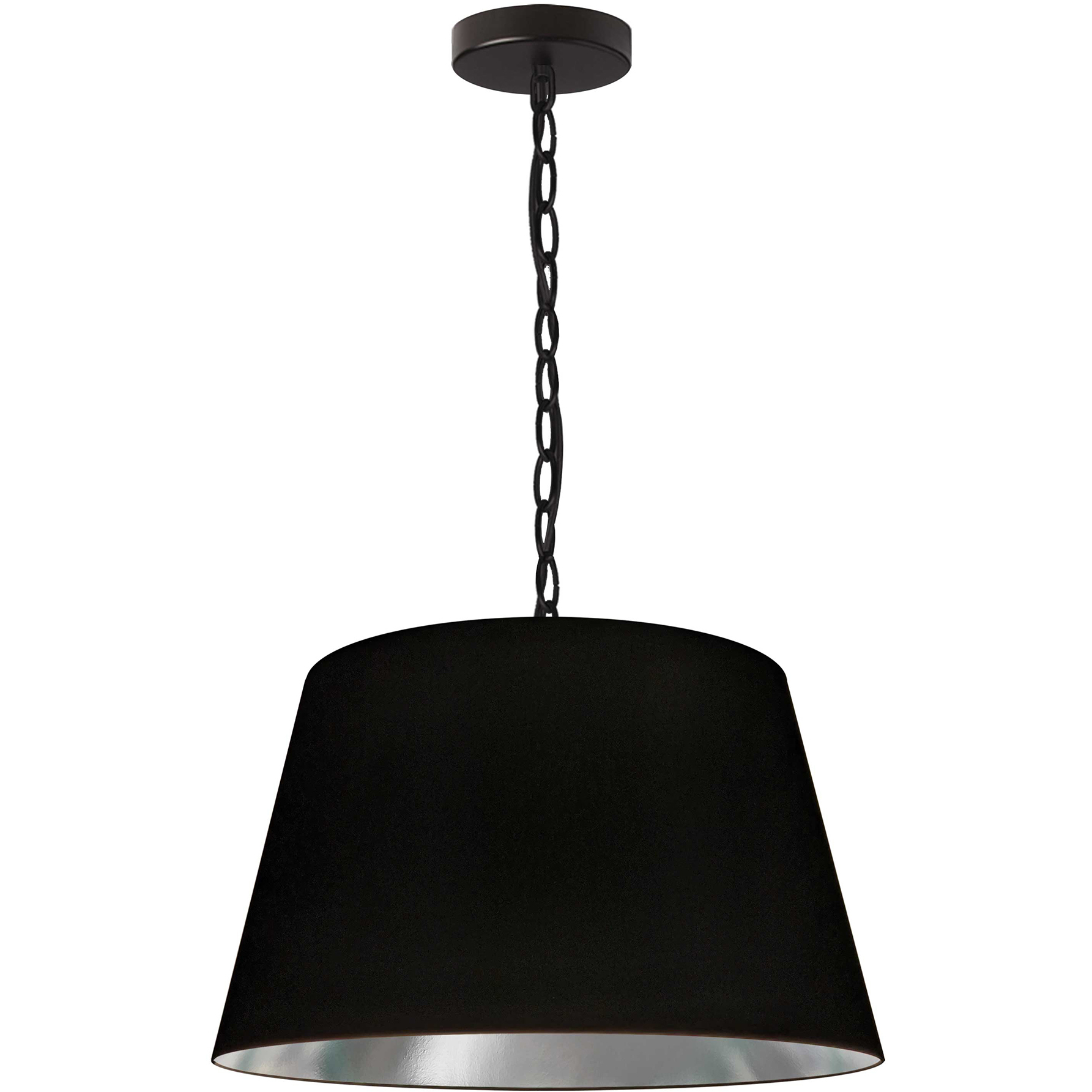 Brynn 1 Light 14 inch Black Pendant Ceiling Light in Black/Silver Jewel Tone