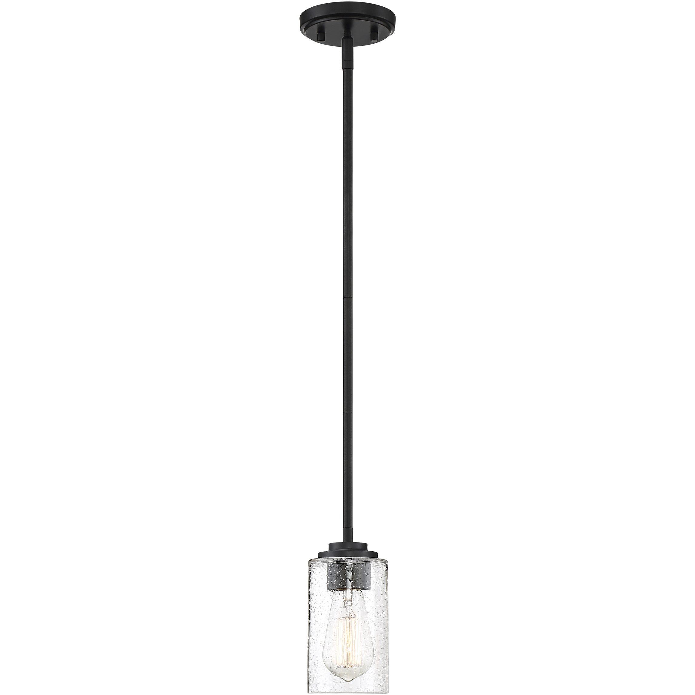 Logan 1 Light 4 inch Matte Black Mini Pendant Ceiling Light
