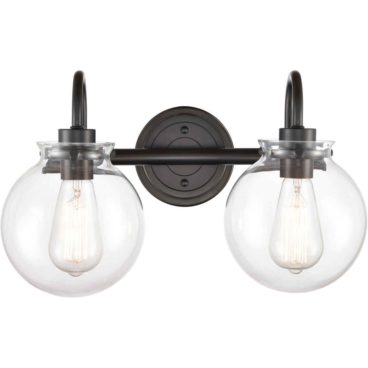 Olivia 2 Light 17 inch Matte Black Bath Vanity Light Wall Light