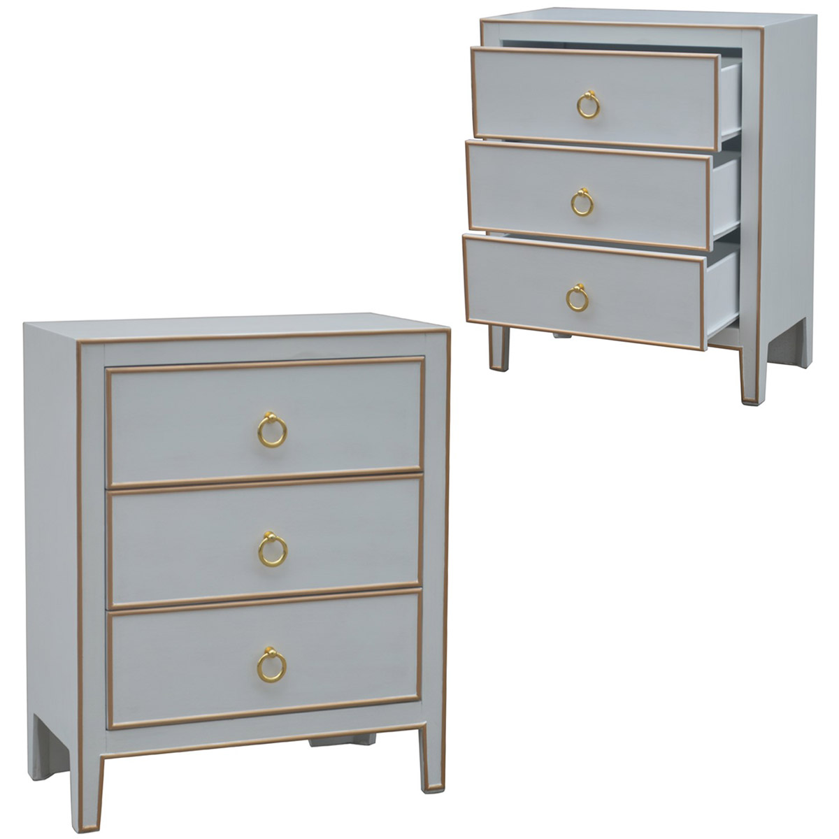 Phoebe White and Gold Chest