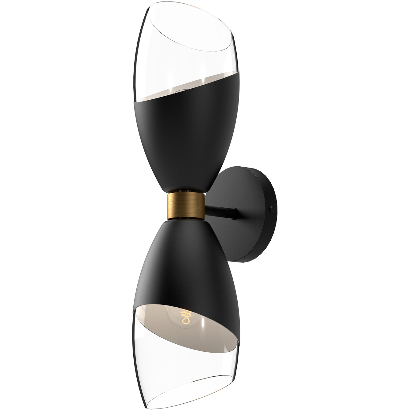 Alora Mood Capri 2 Light 5.25 inch Matte Black Wall/Vanity Light Wall Light