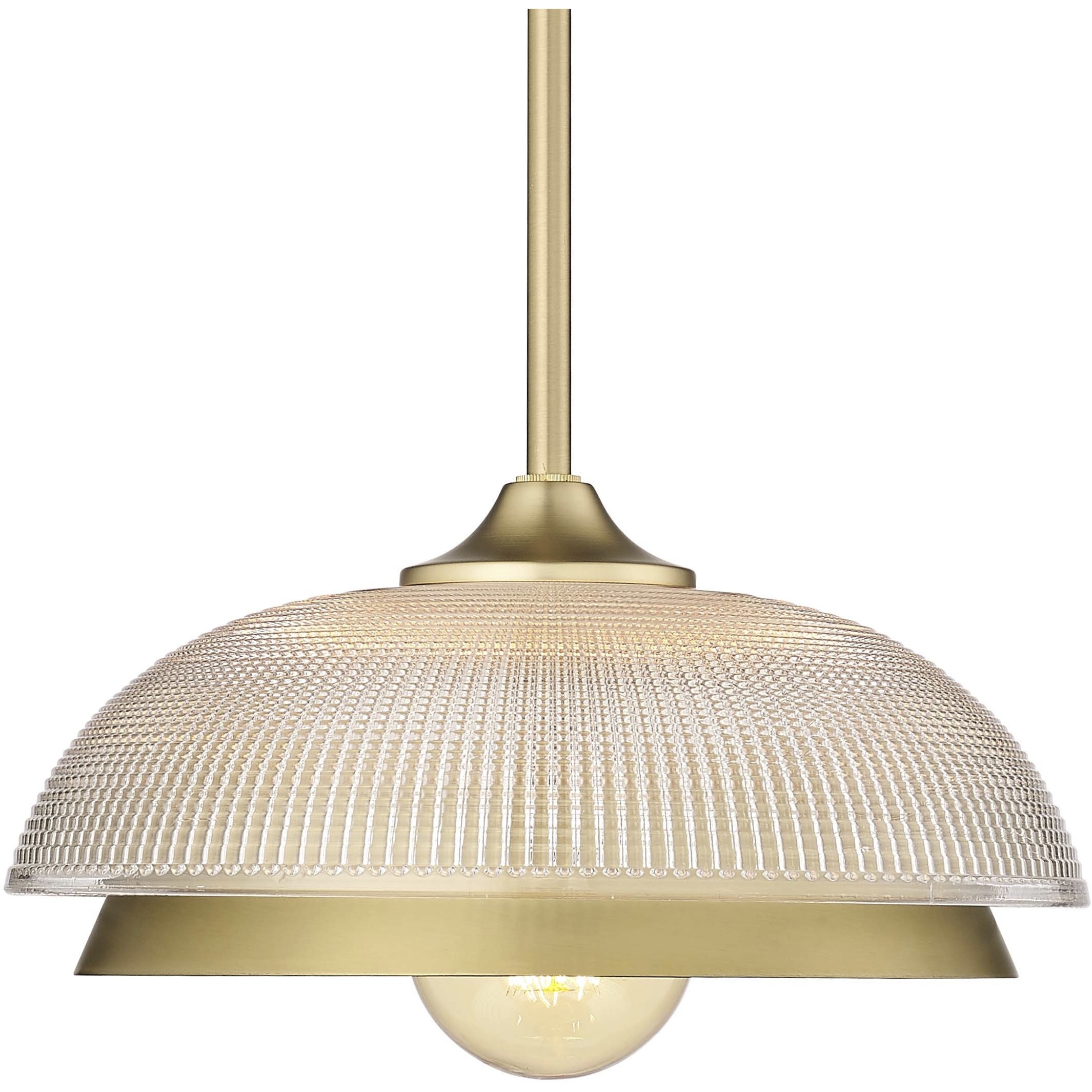 Crawford 1 Light 11.75 inch Brushed Champagne Brass Pendant Ceiling Light