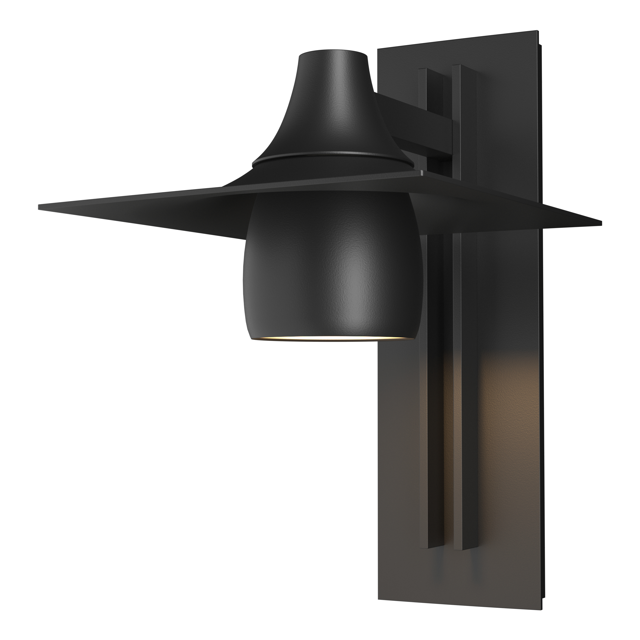 Hood 1 Light 16 inch Coastal Black Outdoor Sconce, Large