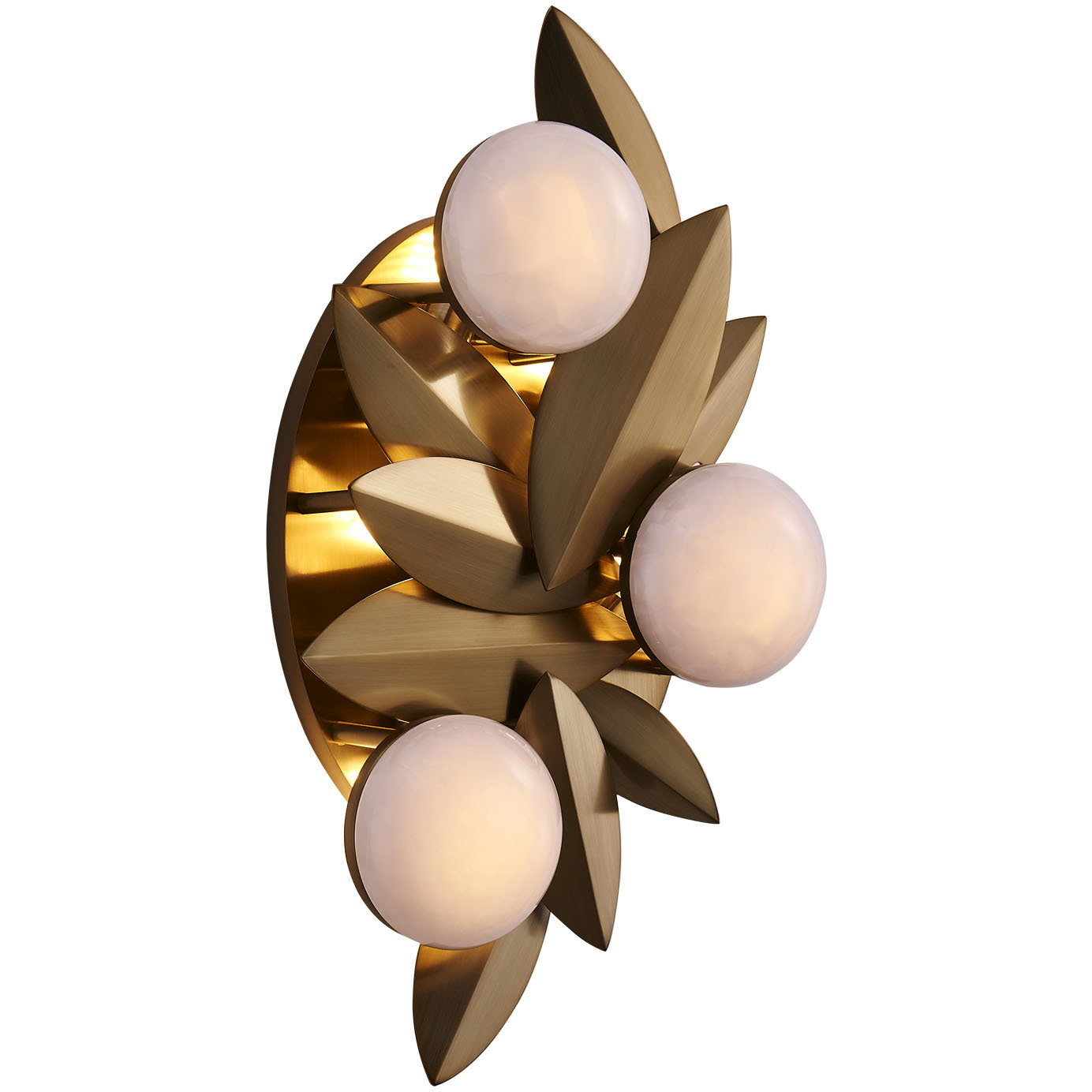 Blush Wall Sconce Wall Light in Winter Brass