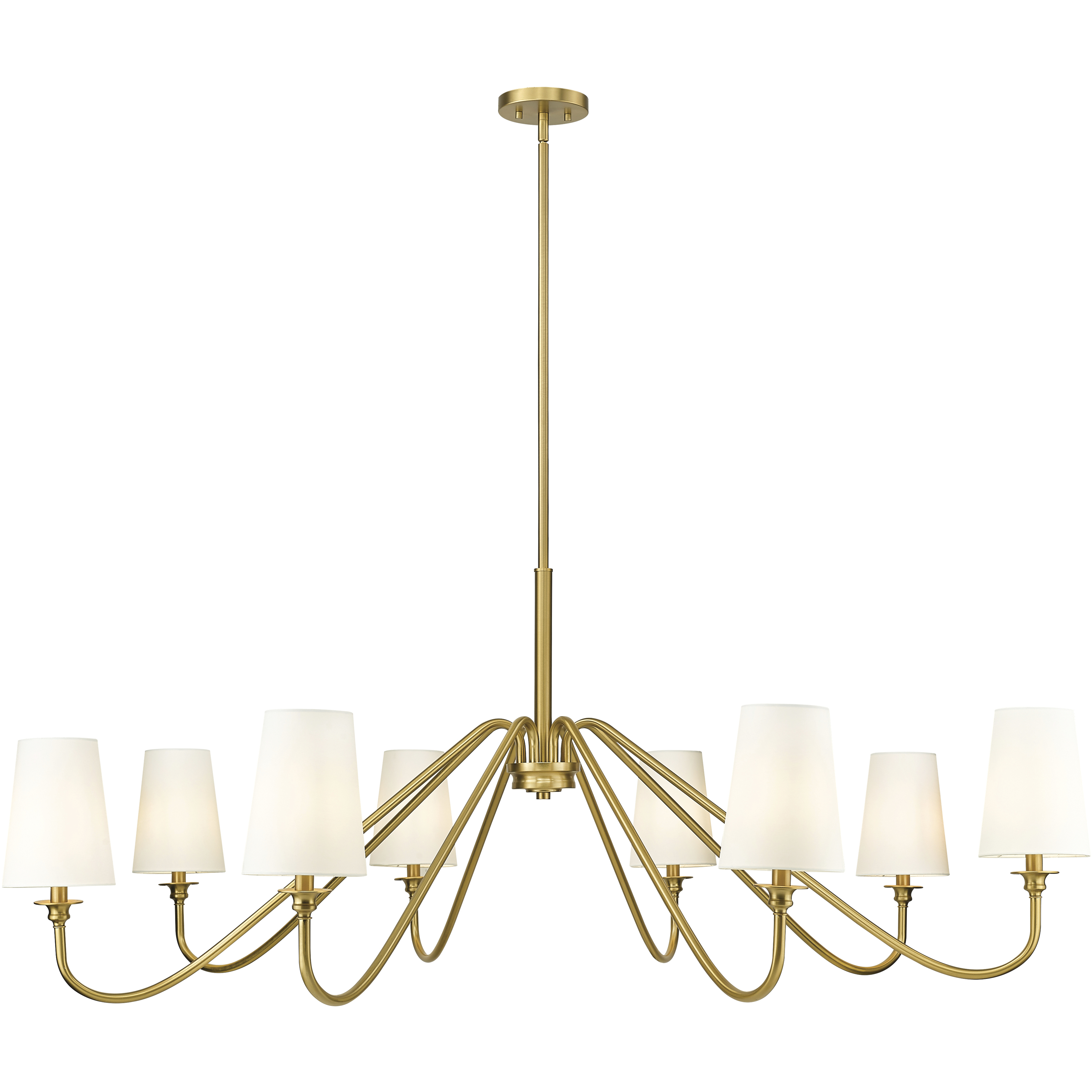 Gianna 8 Light 60.25 inch Modern Gold Chandelier Ceiling Light