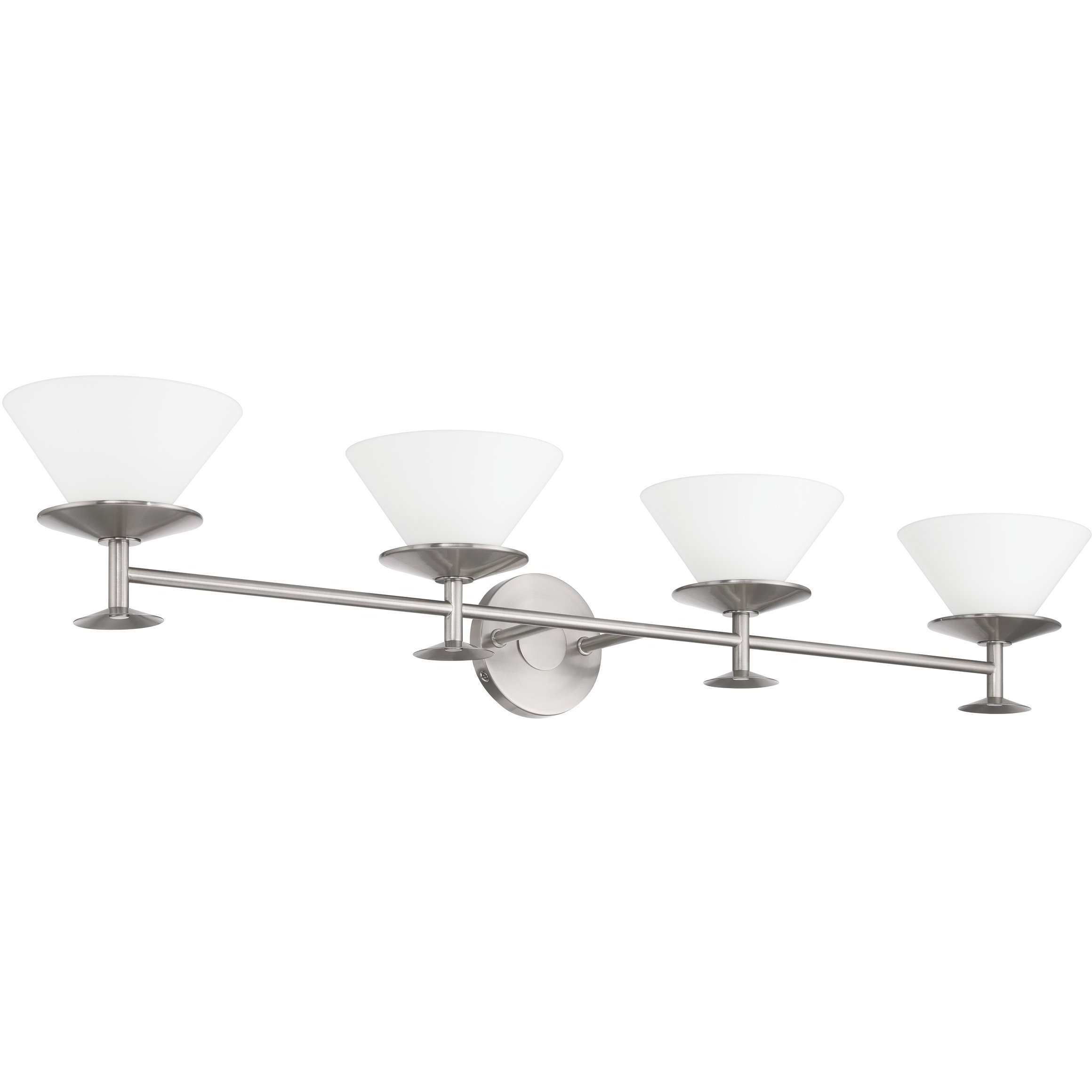 Tremolo 4 Light 42 inch Brushed Nickel and Polished Nickel Vanity Light Wall Light