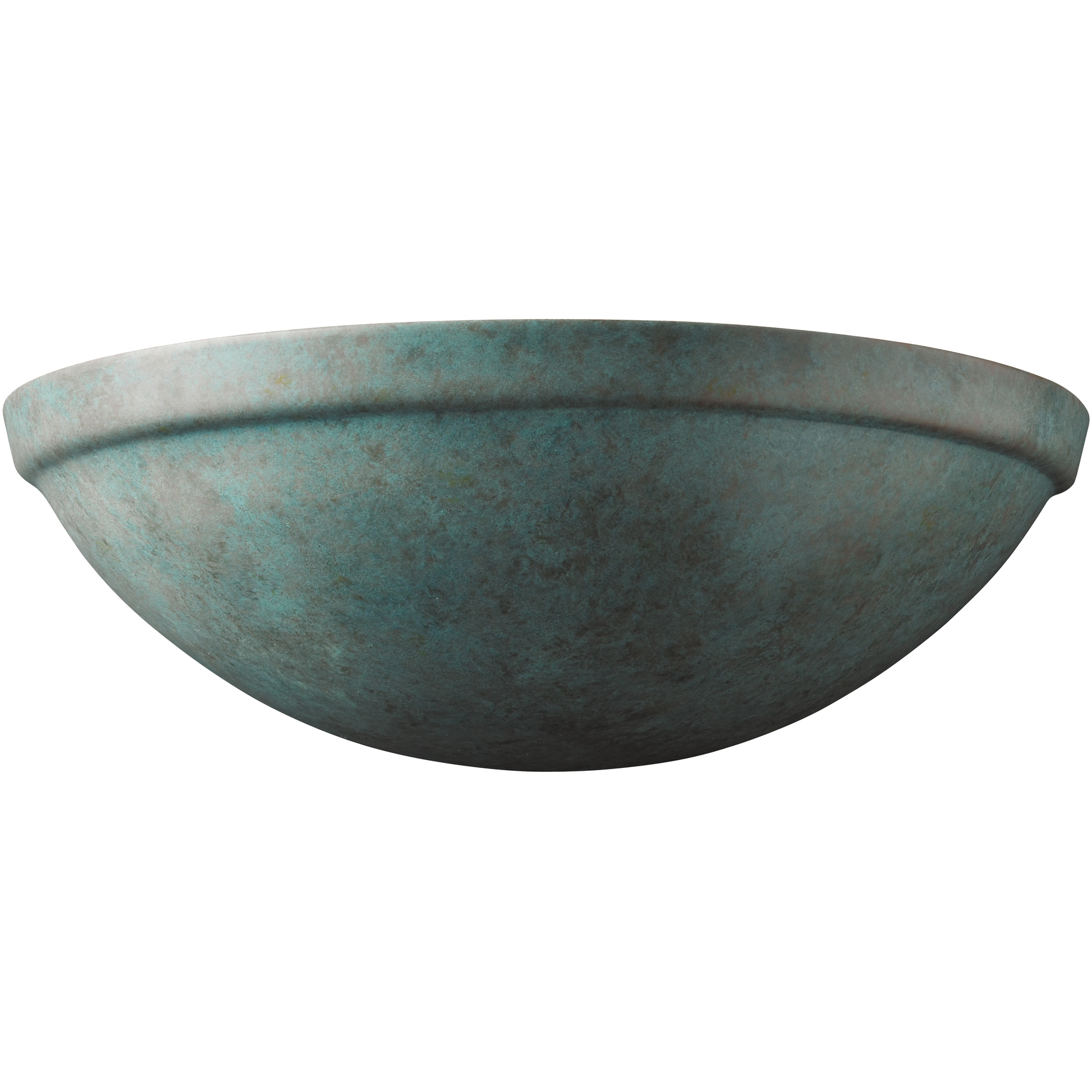 Ambiance Quarter Sphere LED 15 inch Harvest Yellow Slate Wall Sconce Wall Light, Rimmed