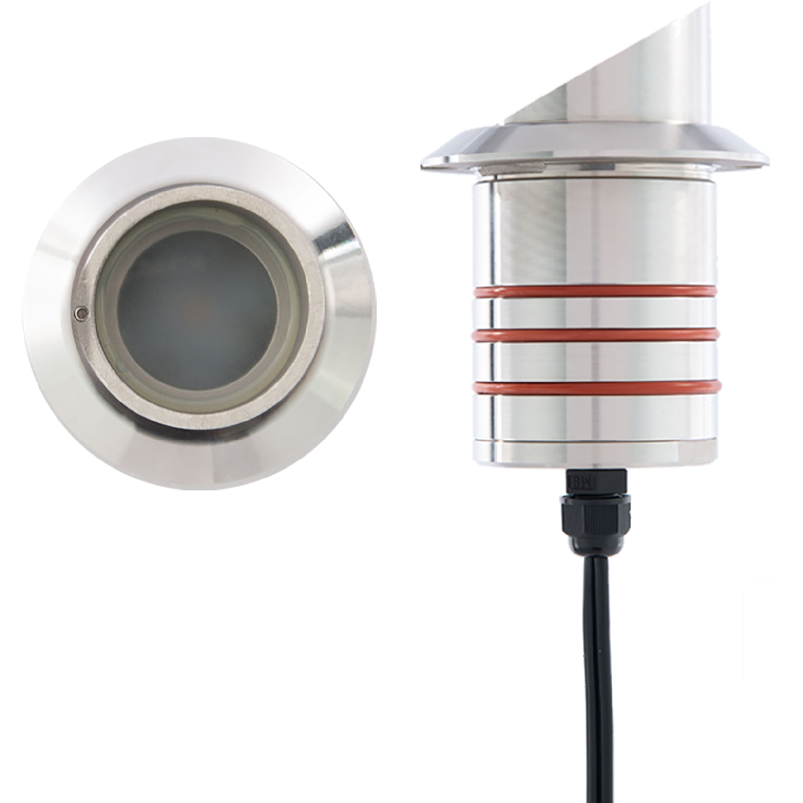Inground Recessed Light 12 4.1 watt Stainless Steel Path Indicator Light in 3000K Warm White LED, WAC Landscape