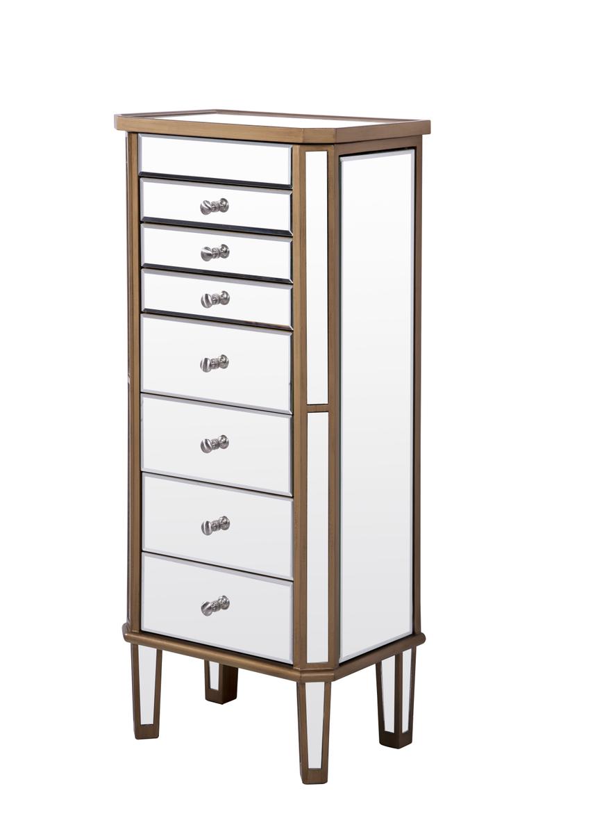 Contempo 40.5 inch Gold Paint Jewelry Armoire