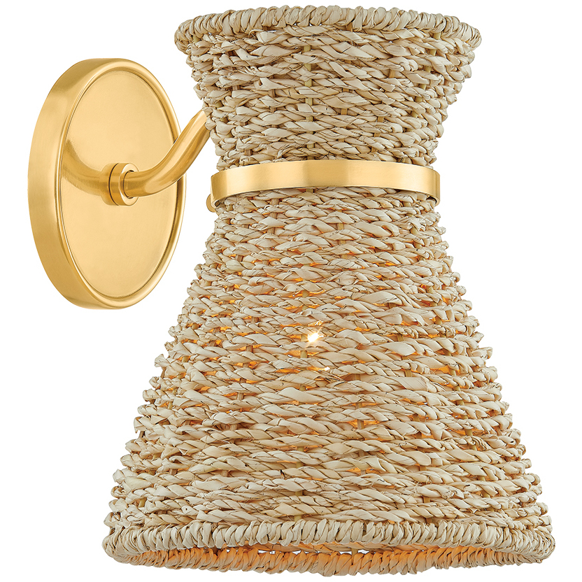 Jamie 1 Light 7.75 inch Aged Brass Wall Sconce Wall Light