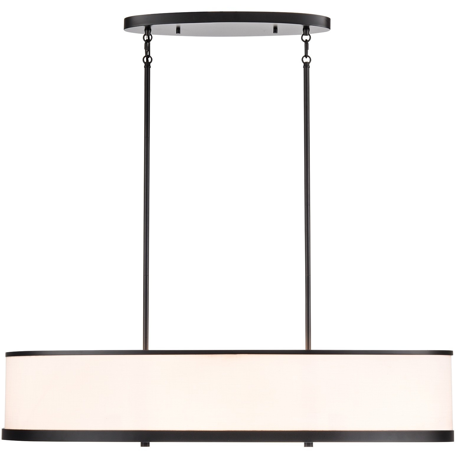 High Street 8 Light 38 inch Black Pendant Ceiling Light