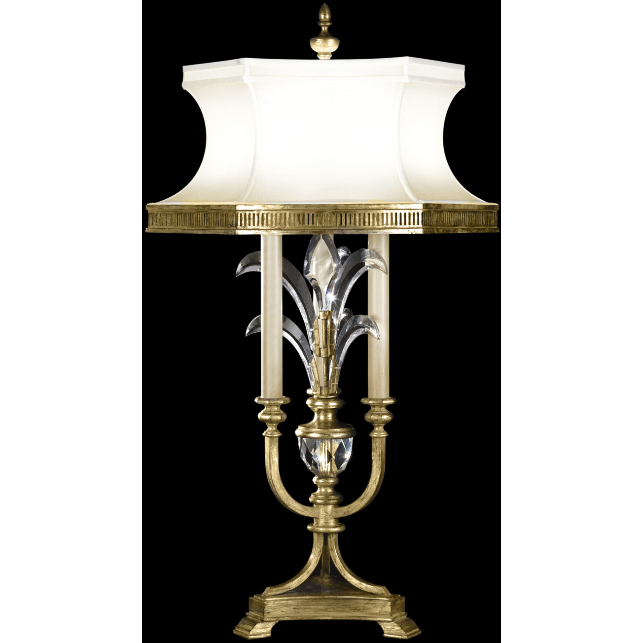 Beveled Arcs 37 inch 60 watt Gold Table Lamp Portable Light