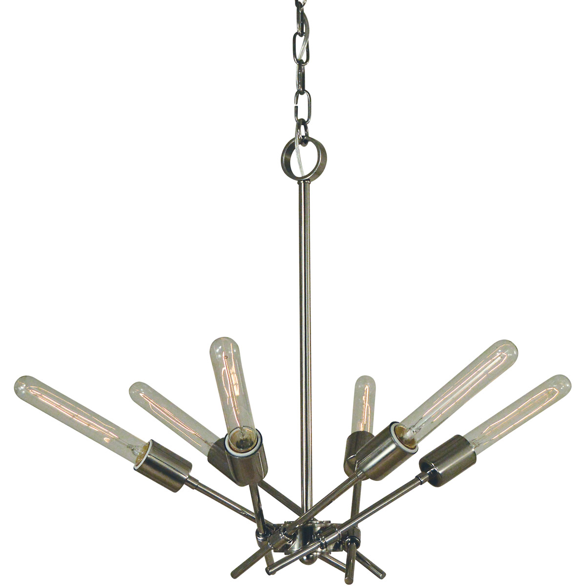 Quasar 6 Light 24 inch Polished Nickel Dining Chandelier Ceiling Light