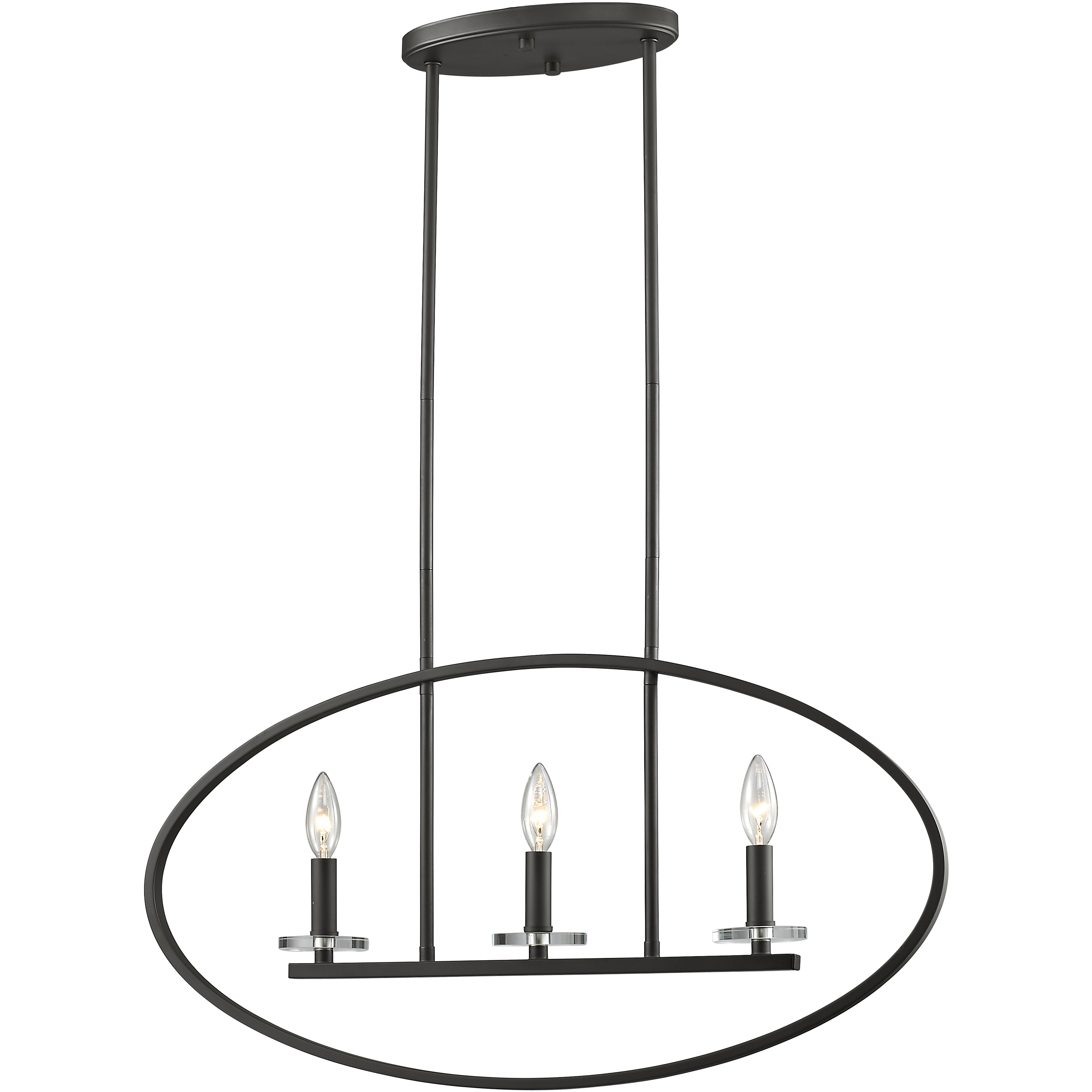 Verona 3 Light 28 inch Bronze Linear Chandelier Ceiling Light