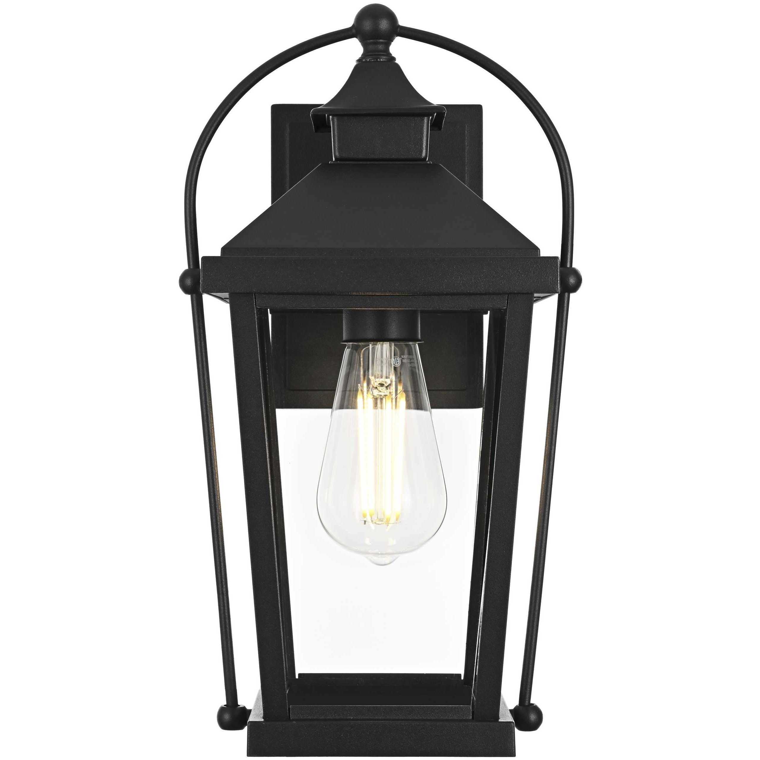 Luz 1 Light 14 inch Black Outdoor Wall Sconce