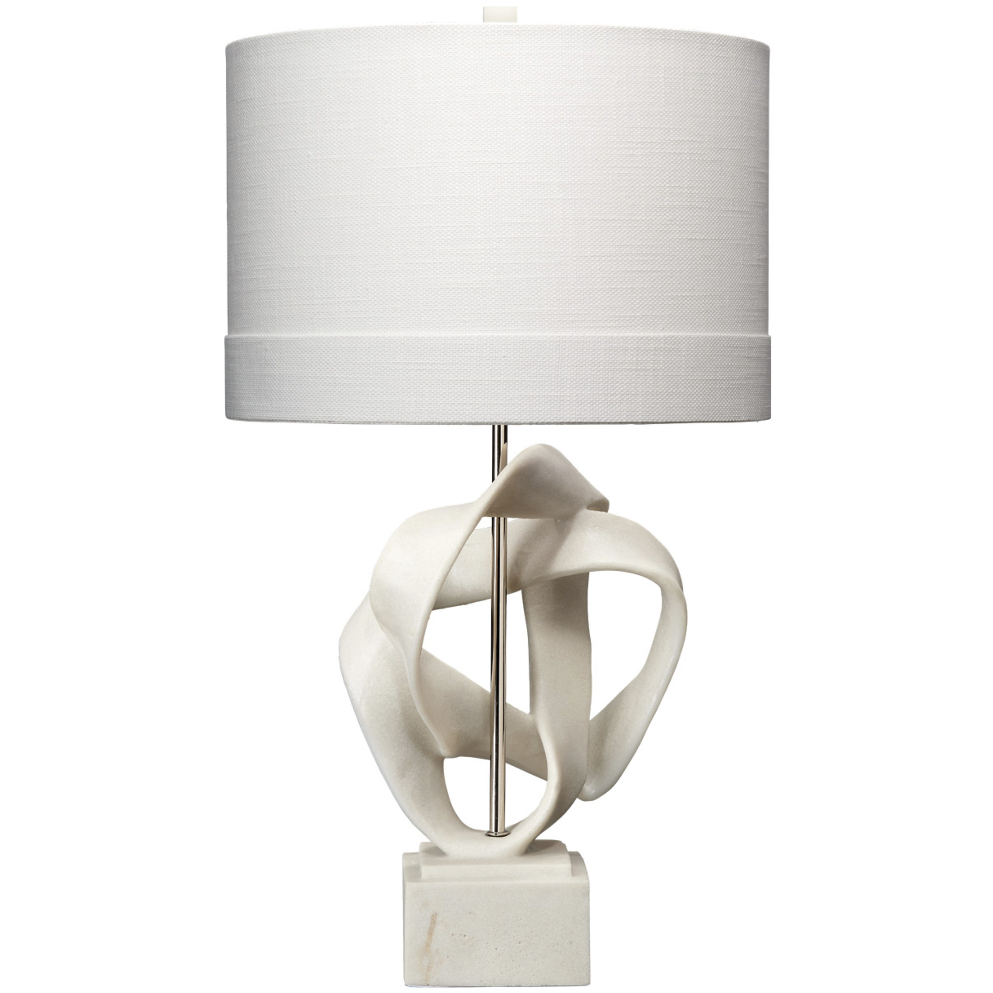 Intertwined 30.5 inch 150 watt White Polyresin Table Lamp Portable Light