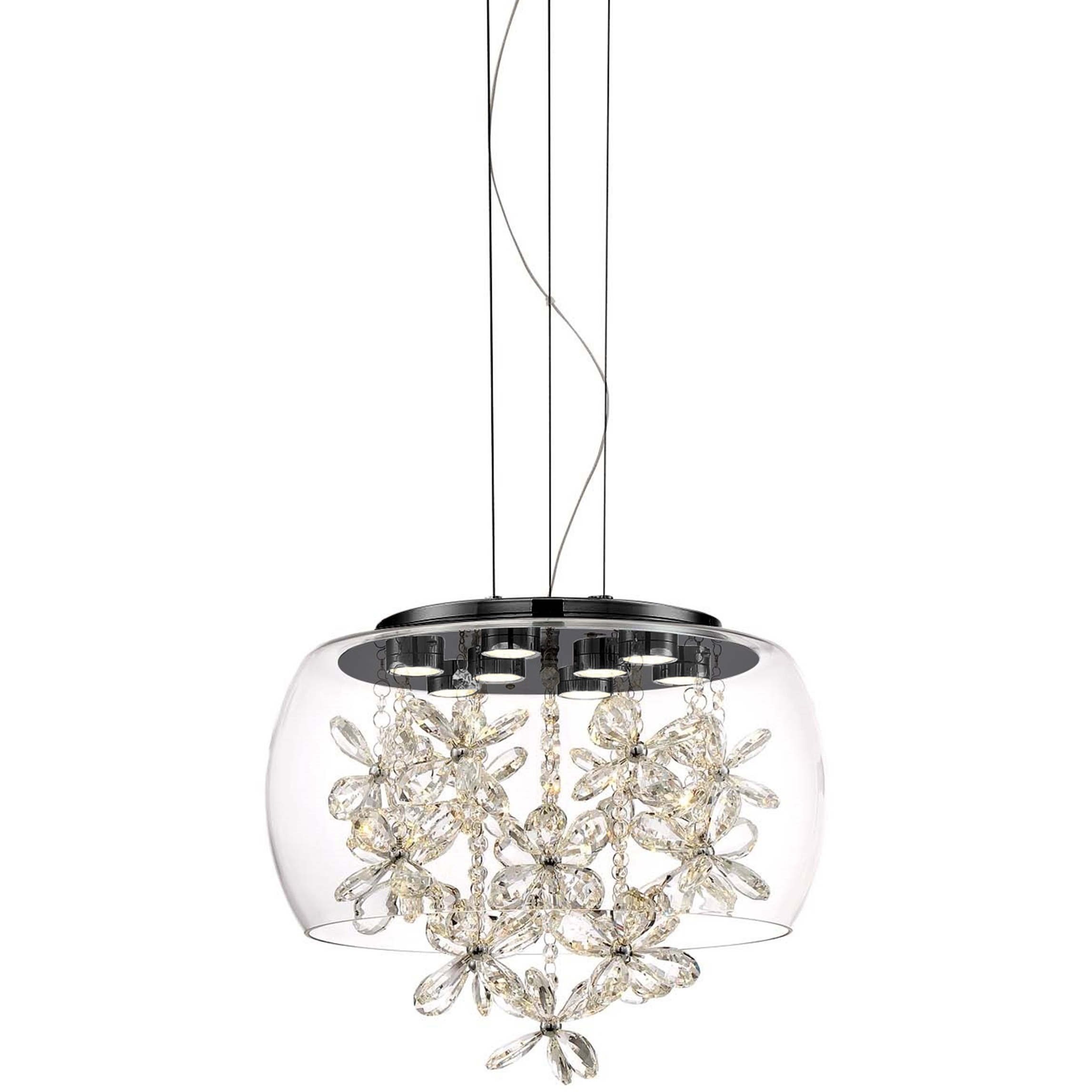 Destiny 8 Light 15.7 inch Matte Black Pendant Ceiling Light