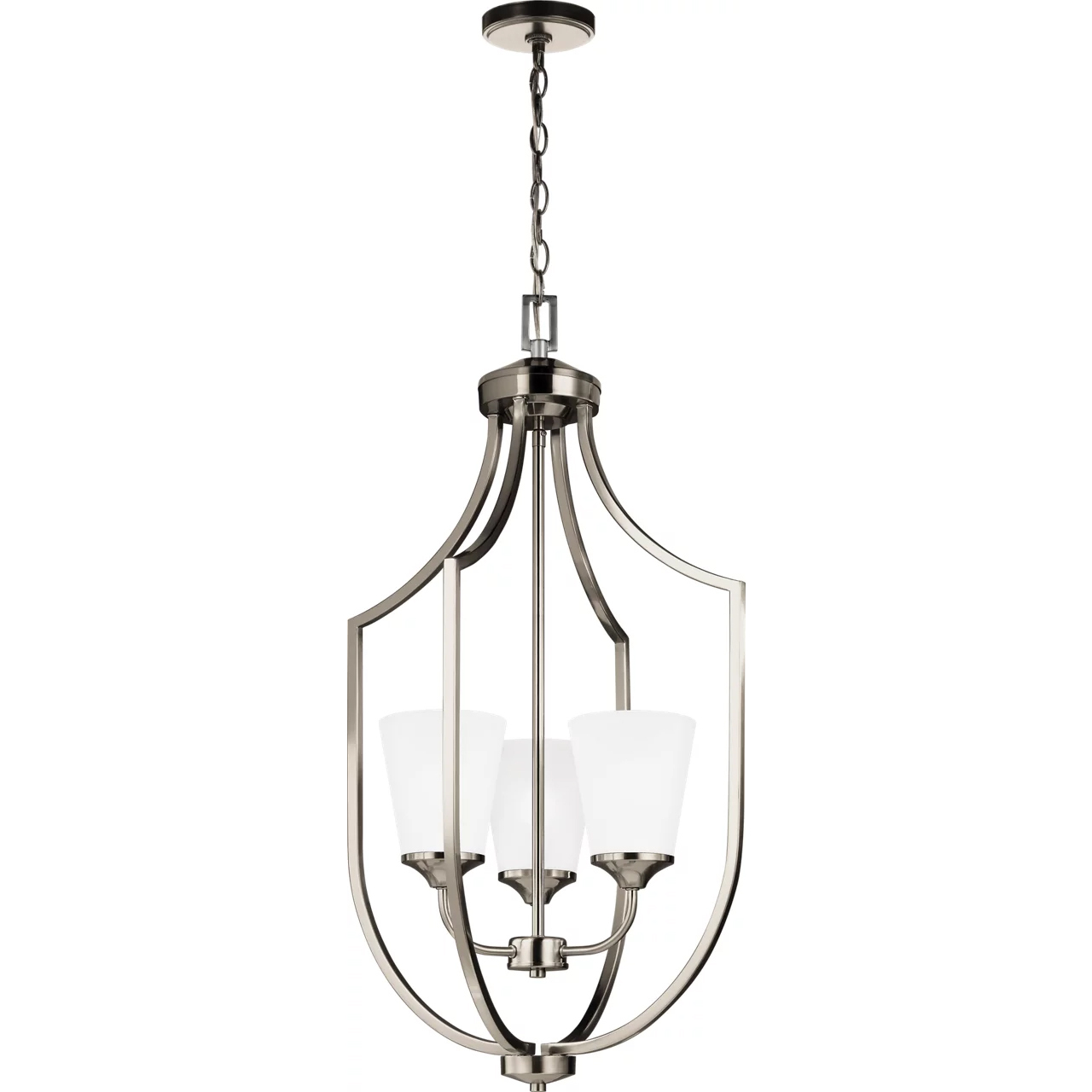 Hanford 3 Light 18.13 inch Brushed Nickel Foyer Pendant Ceiling Light