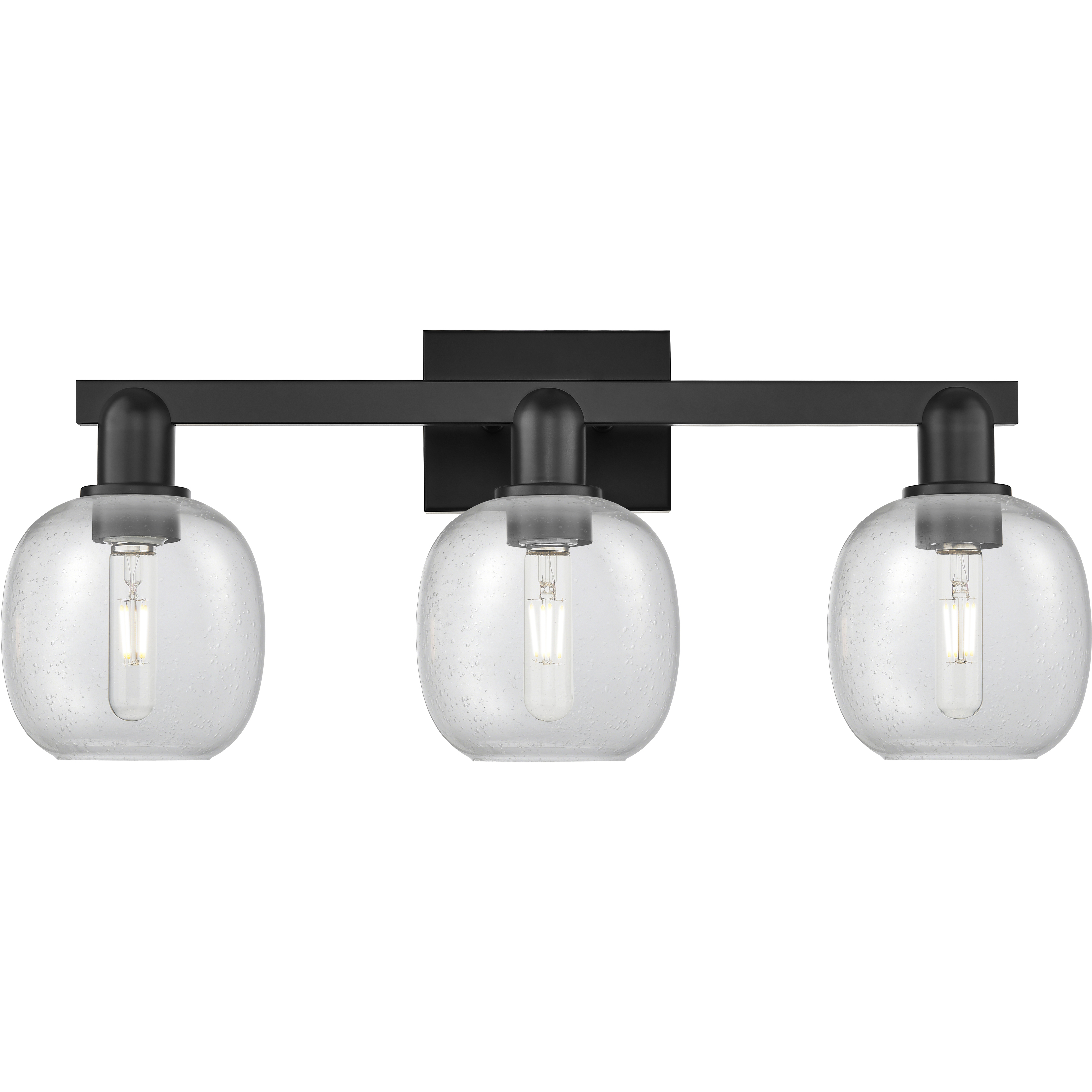 Arcadia Belfast 3 Light 25 inch Matte Black Bath Vanity Light Wall Light