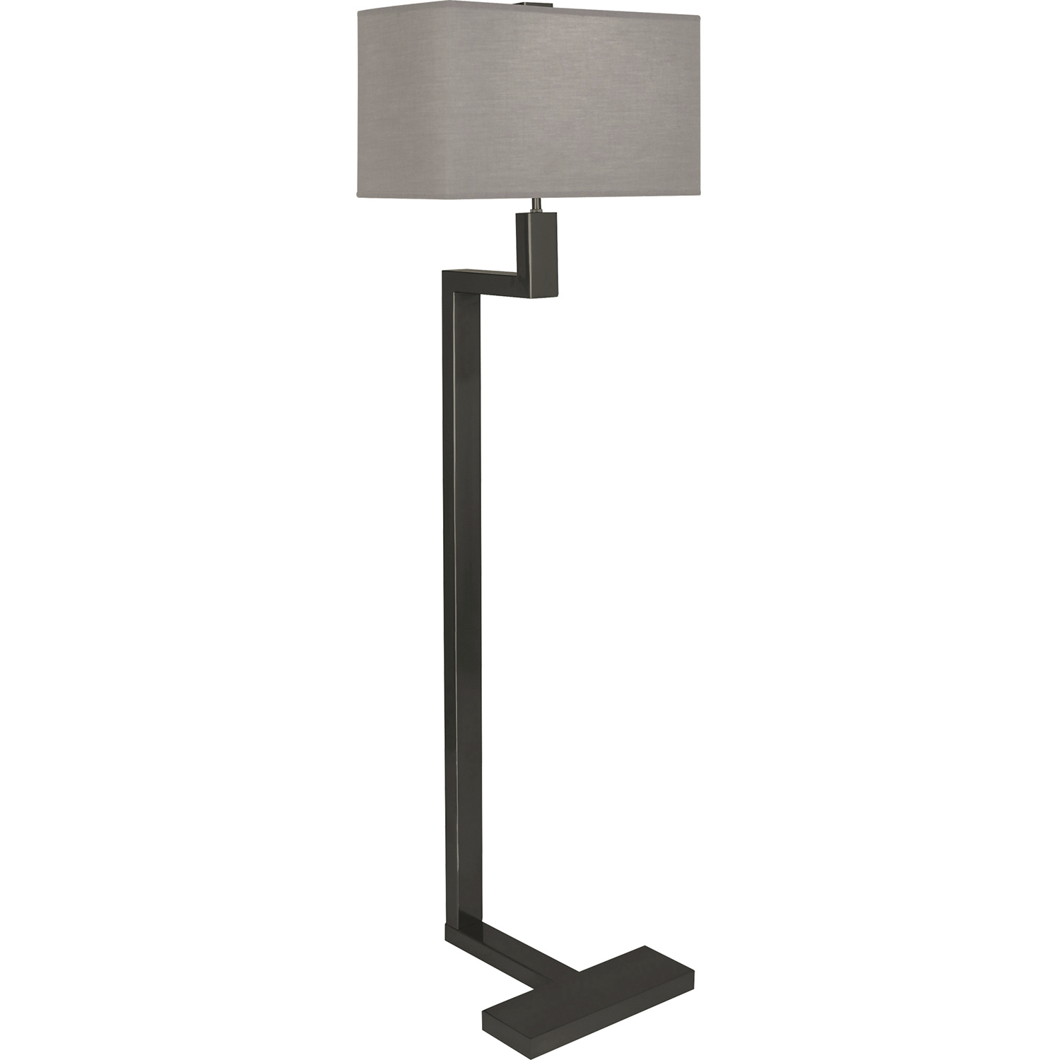 Doughnut 53.25 inch 100 watt Deep Patina Bronze Floor Lamp Portable Light in Smoke Gray