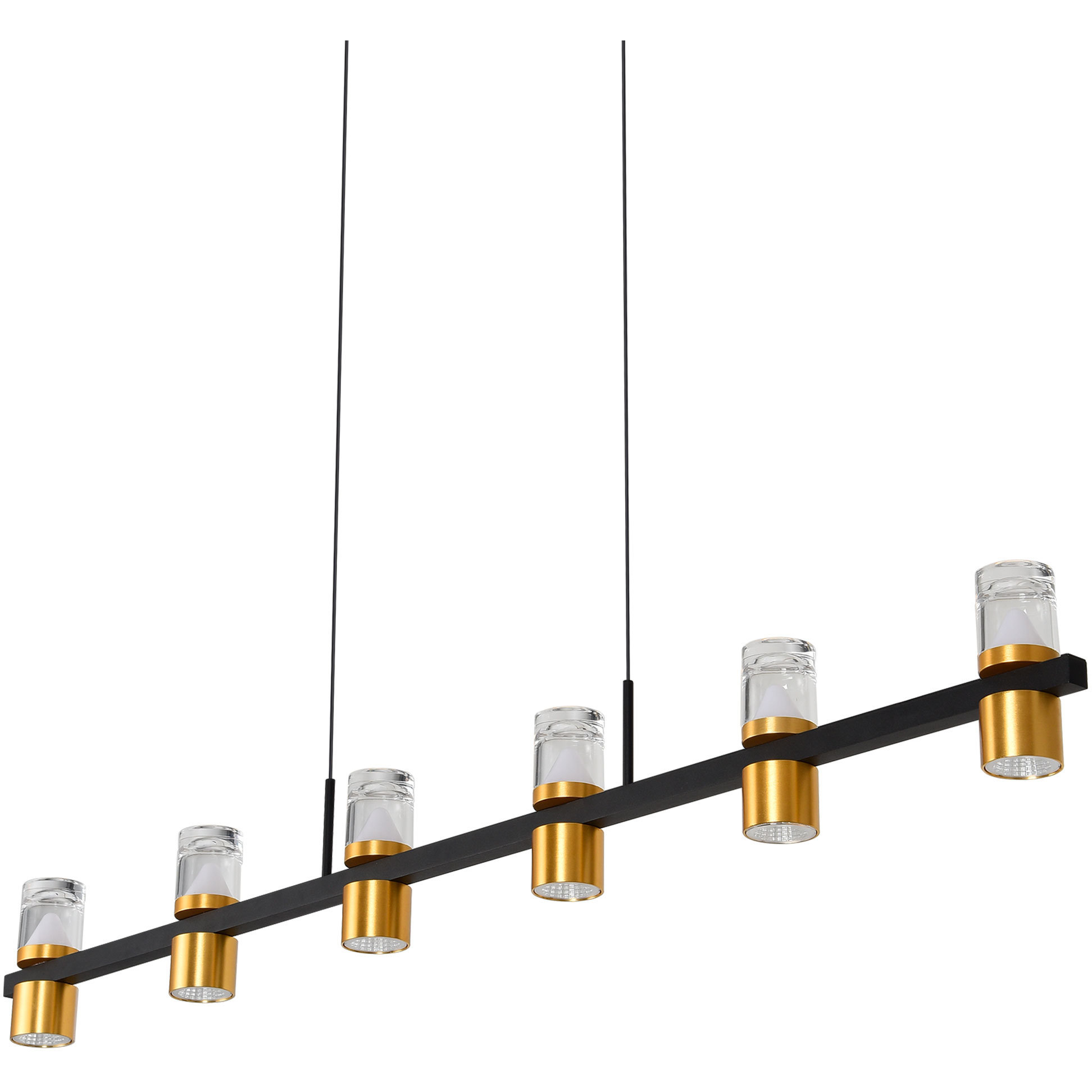 Ellegi Series Linear Chandelier Ceiling Light, Artisan Collection