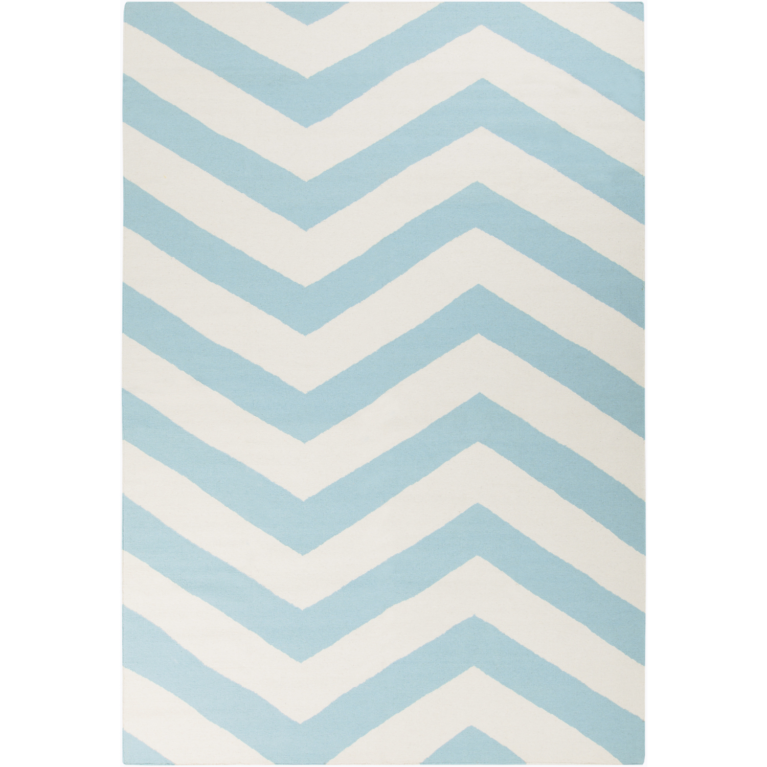 Frontier 66 X 42 inch Aqua, White Rug