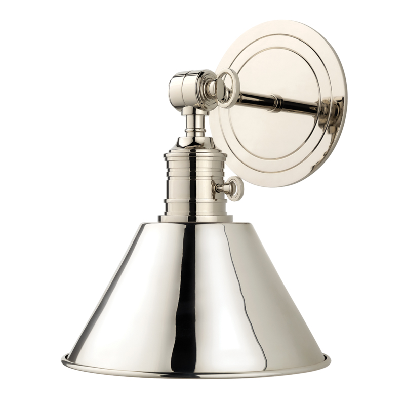 Garden City 8.5 inch 75 watt Polished Nickel Pivot Wall Sconce Wall Light