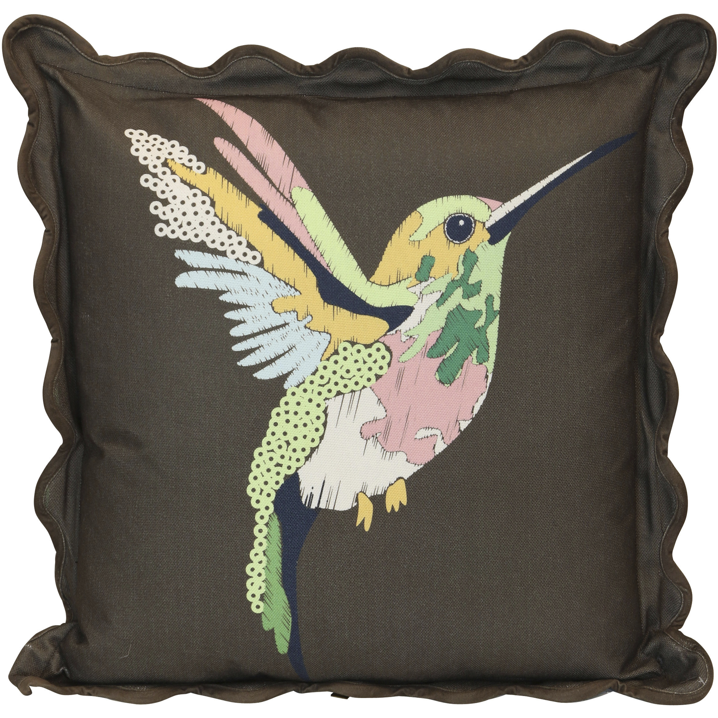 Hummingbird 22 inch Deep Espresso Pillow