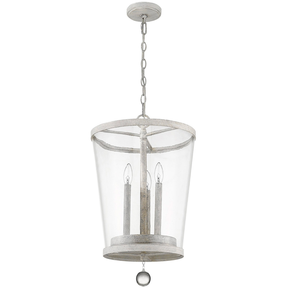 Callie 3 Light 14.25 inch Country White Foyer Pendant Ceiling Light