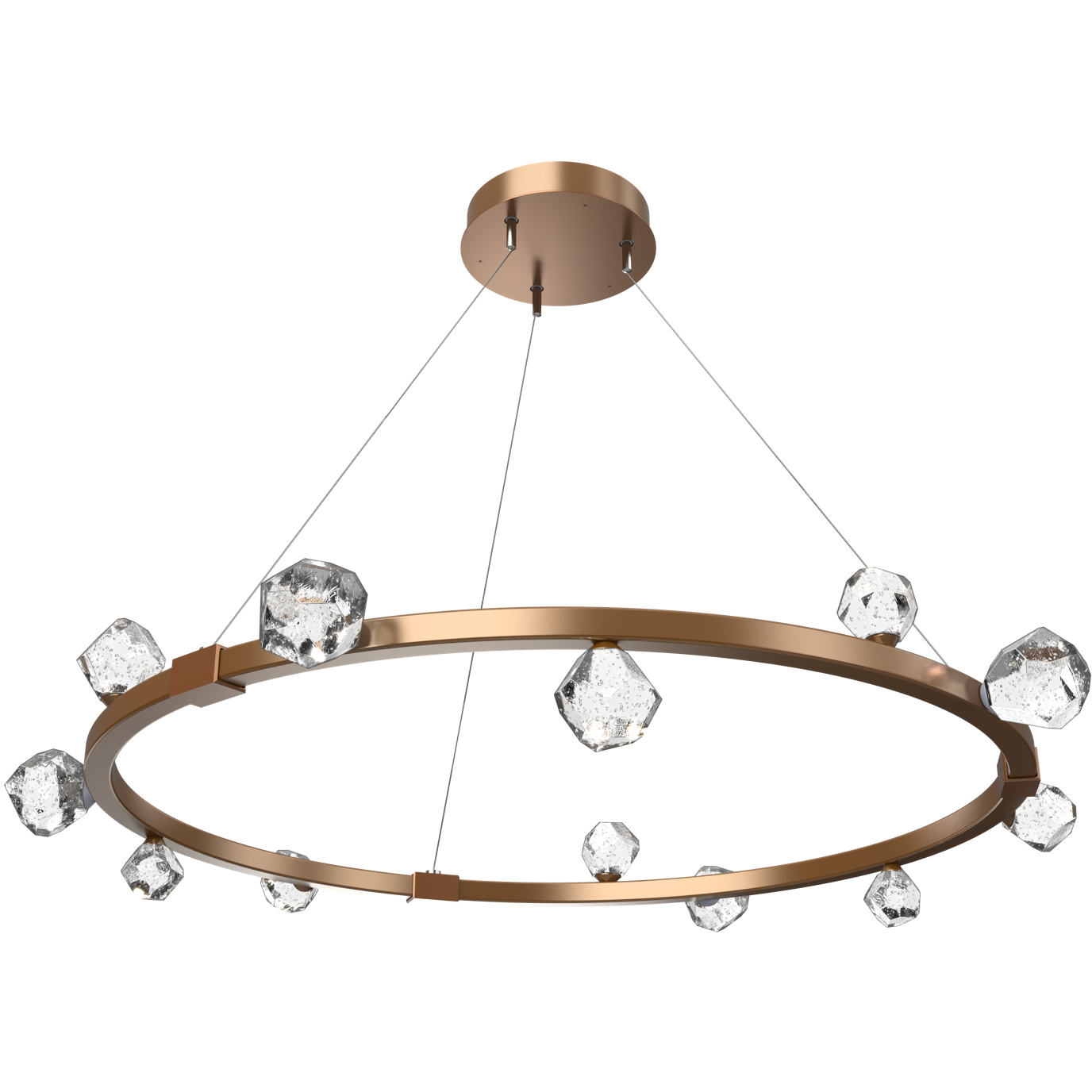 Stella LED 40.1 inch Novel Brass Chandelier Ceiling Light, Ring