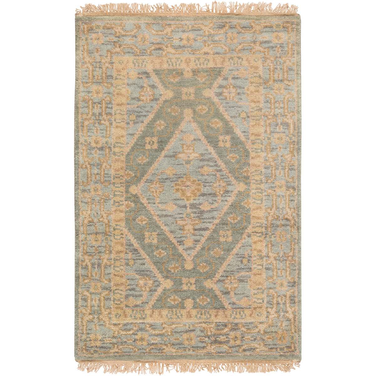 Zeus 36 X 24 inch Sage/Denim/Khaki/Camel Rugs, Wool