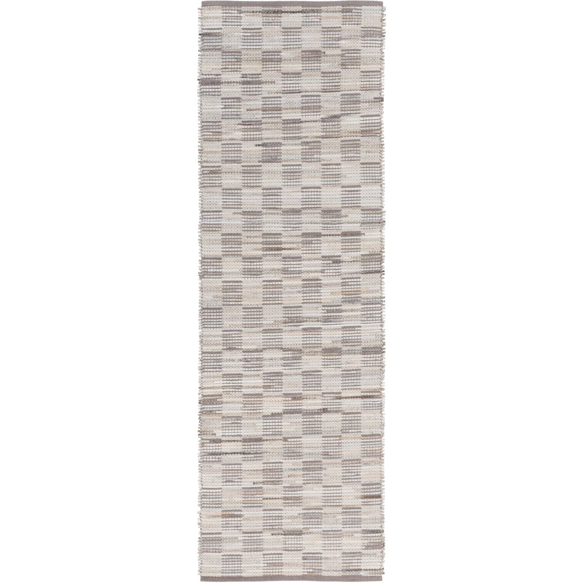 Apis 96 X 30 inch Medium Gray, Silver Gray, Ivory, Taupe Rug