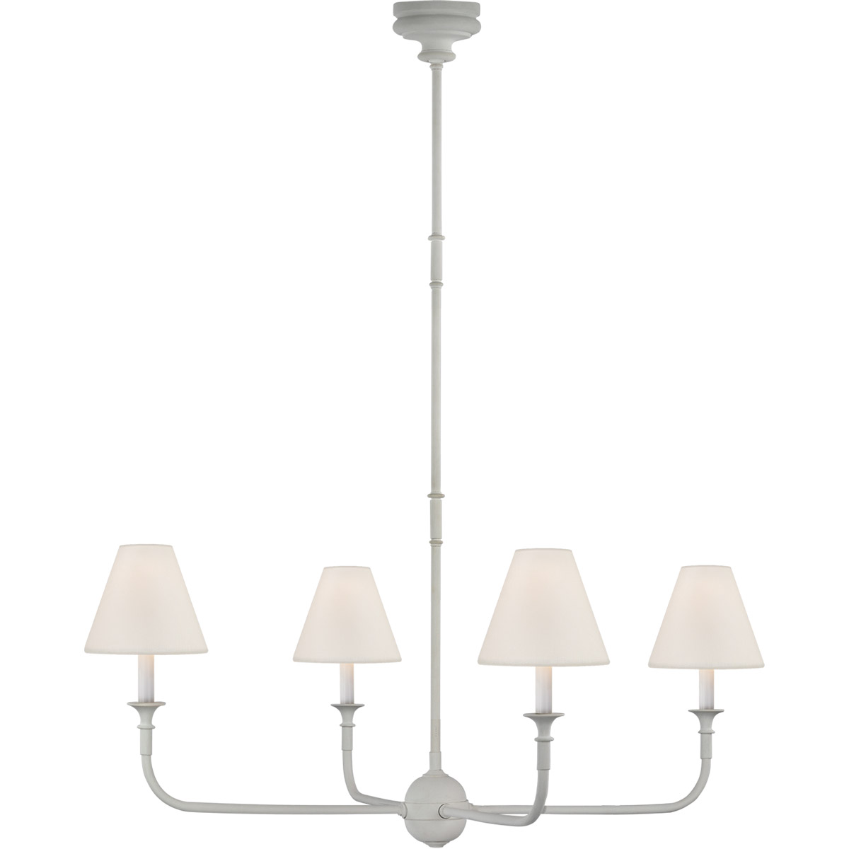 Thomas O'Brien Piaf 4 Light 39.25 inch Plaster White Chandelier Ceiling Light, Large