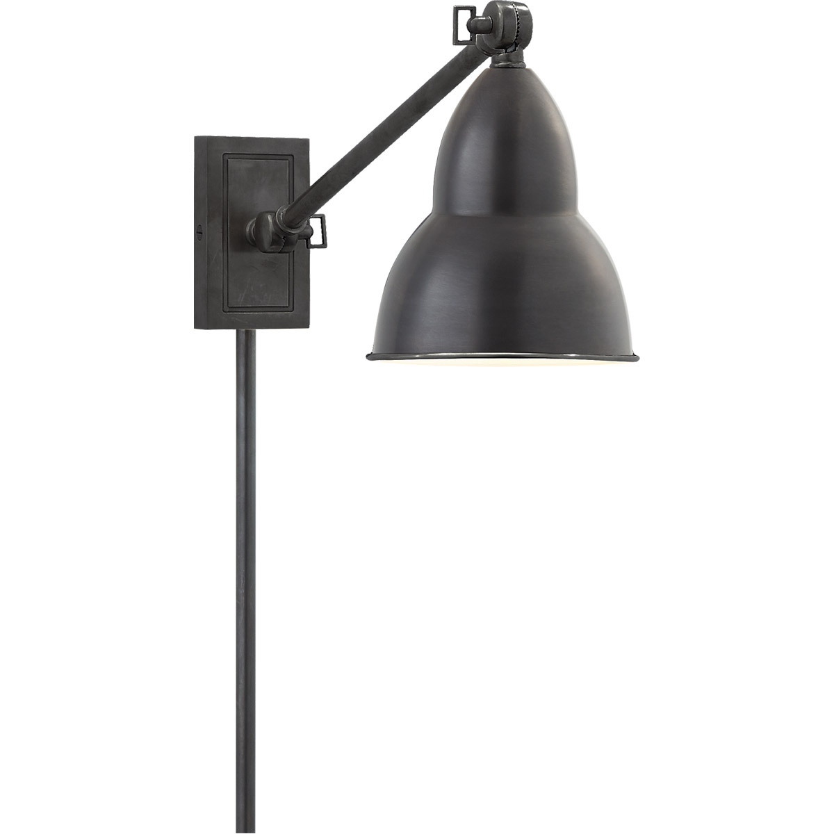 French Library2 20 inch 15 watt Bronze Single Arm Wall Lamp Wall Light