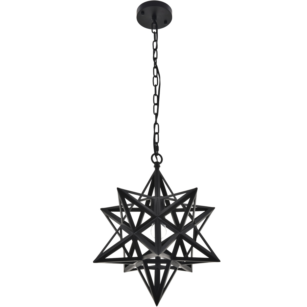 Nocturne 1 Light 15.8 inch Black Pendant Ceiling Light