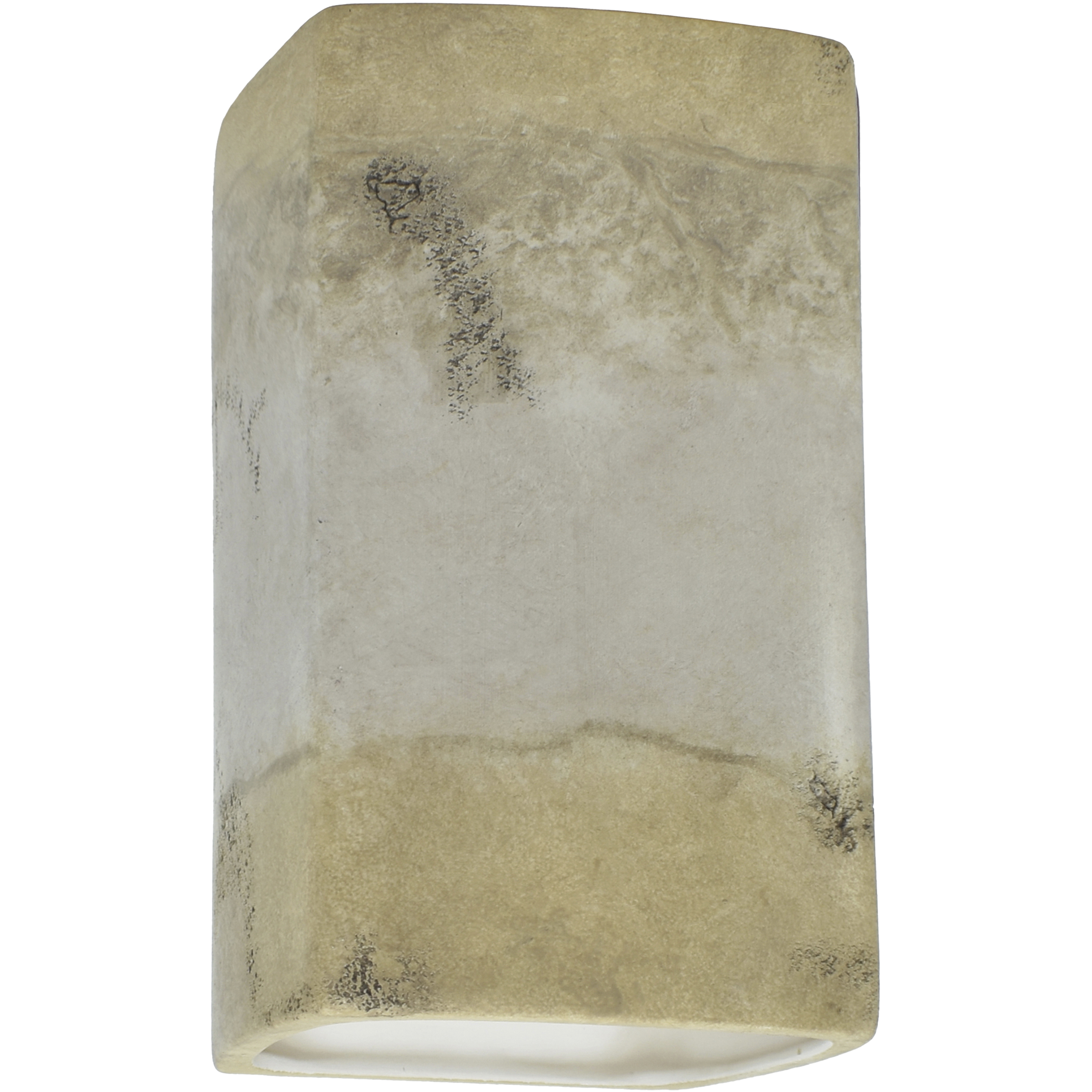 Ambiance Rectangle LED 7.25 inch Greco Travertine ADA Wall Sconce Wall Light, Large