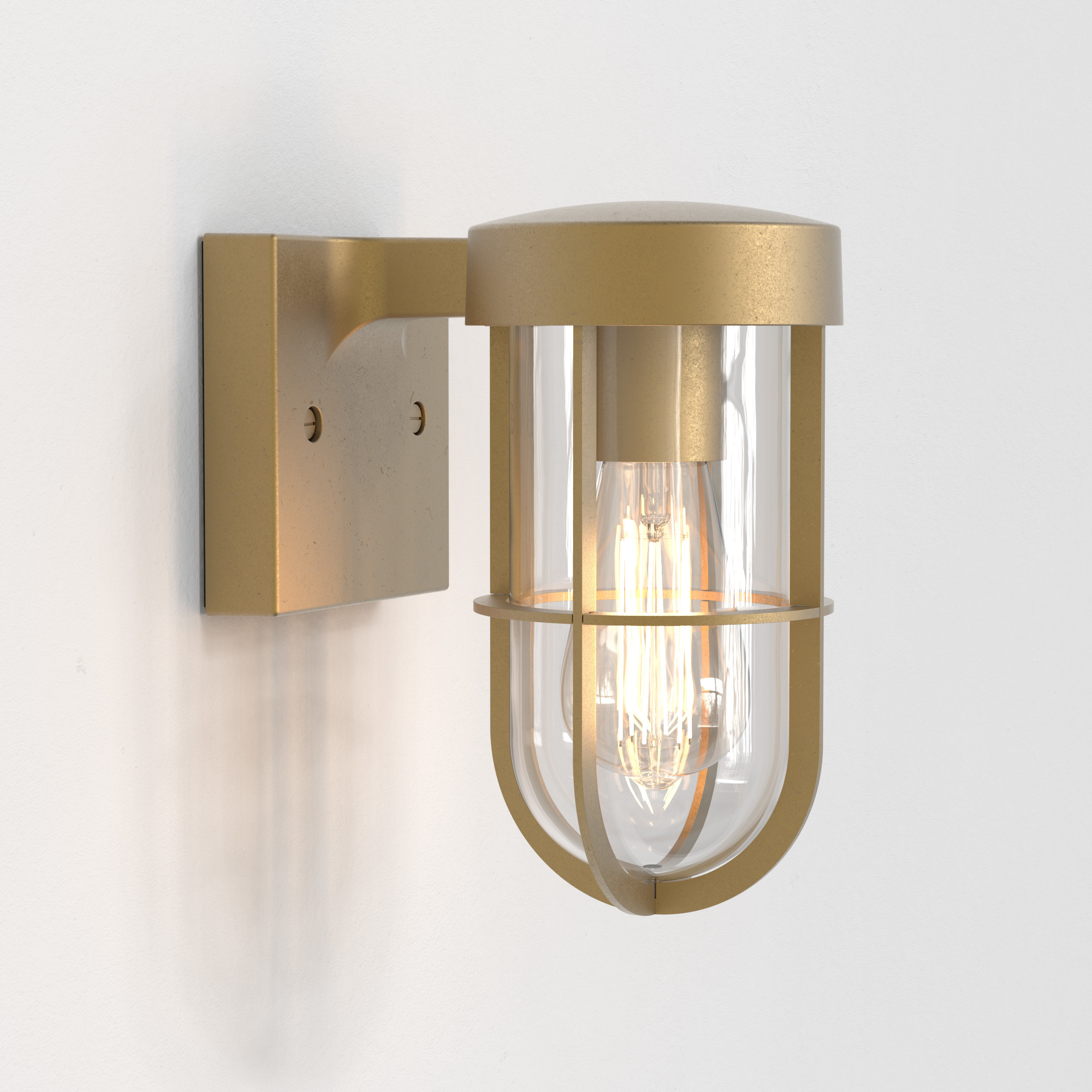 Cabin 1 Light 8.66 inch Antique Brass Exterior Wall Light