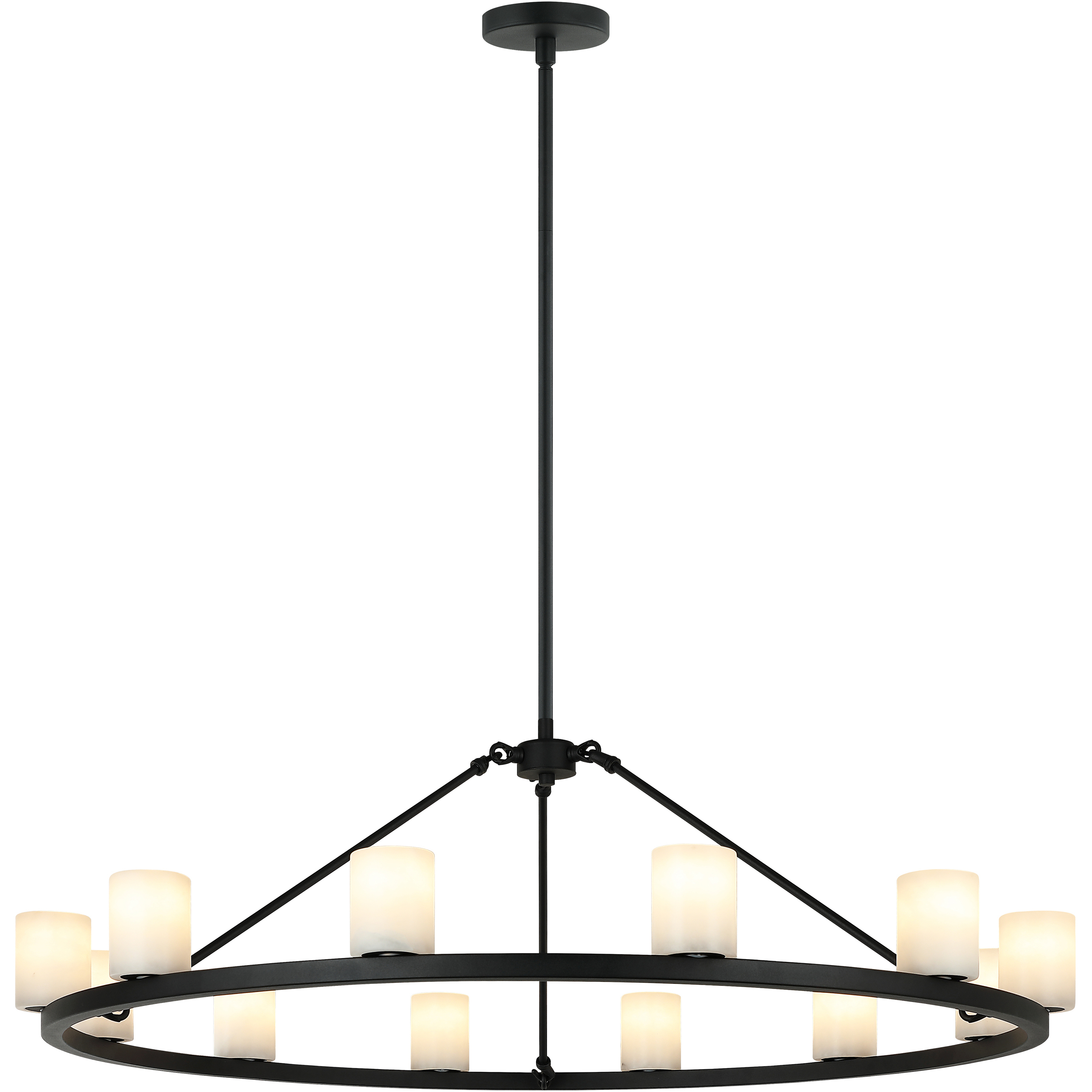 Lindy 12 Light 40 inch Matte Black Pendant Ceiling Light